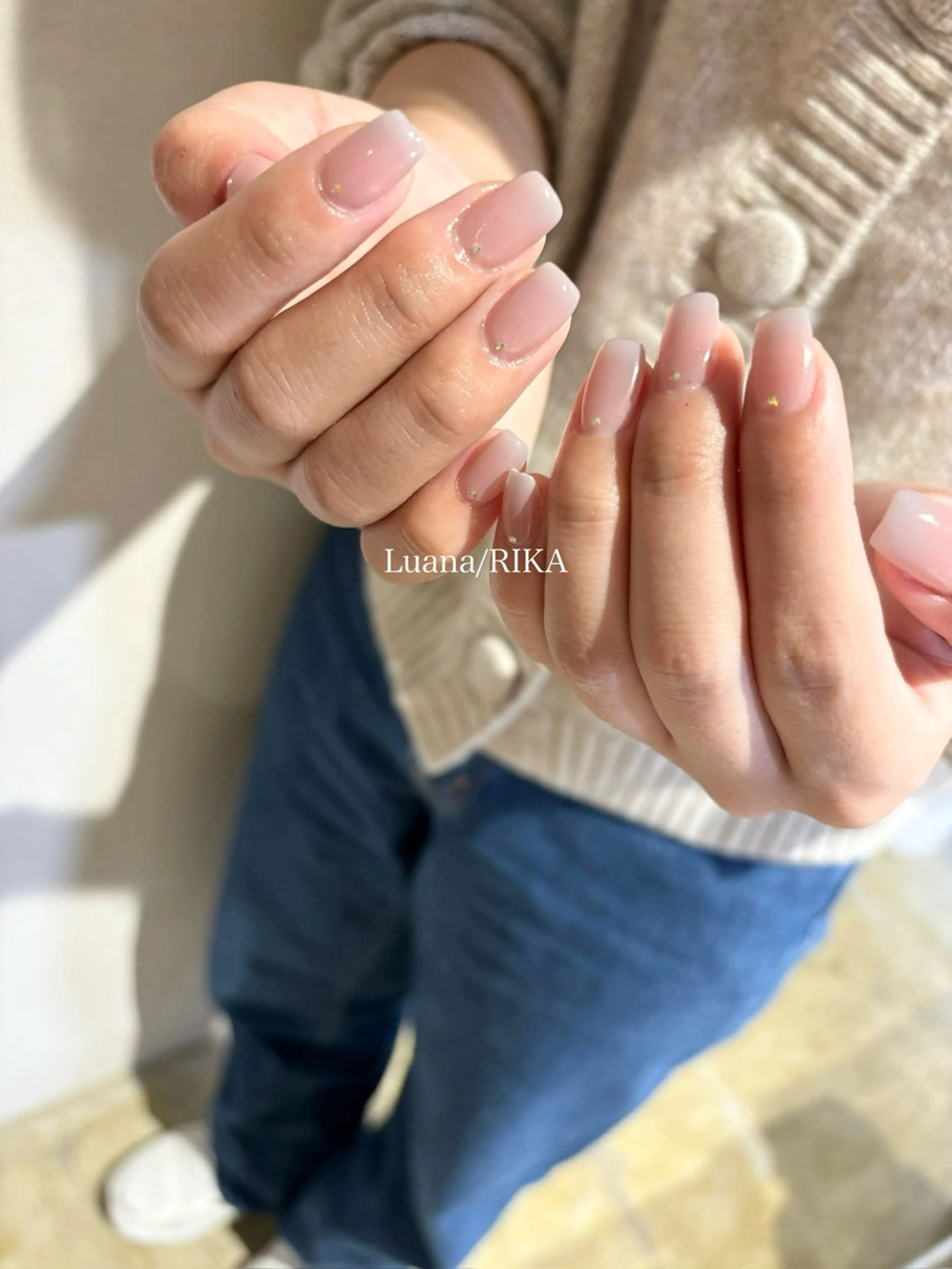 ネイル グラデーション ピンク ハンドネイル Nail Salon Luana Rikaのネイルデザイン