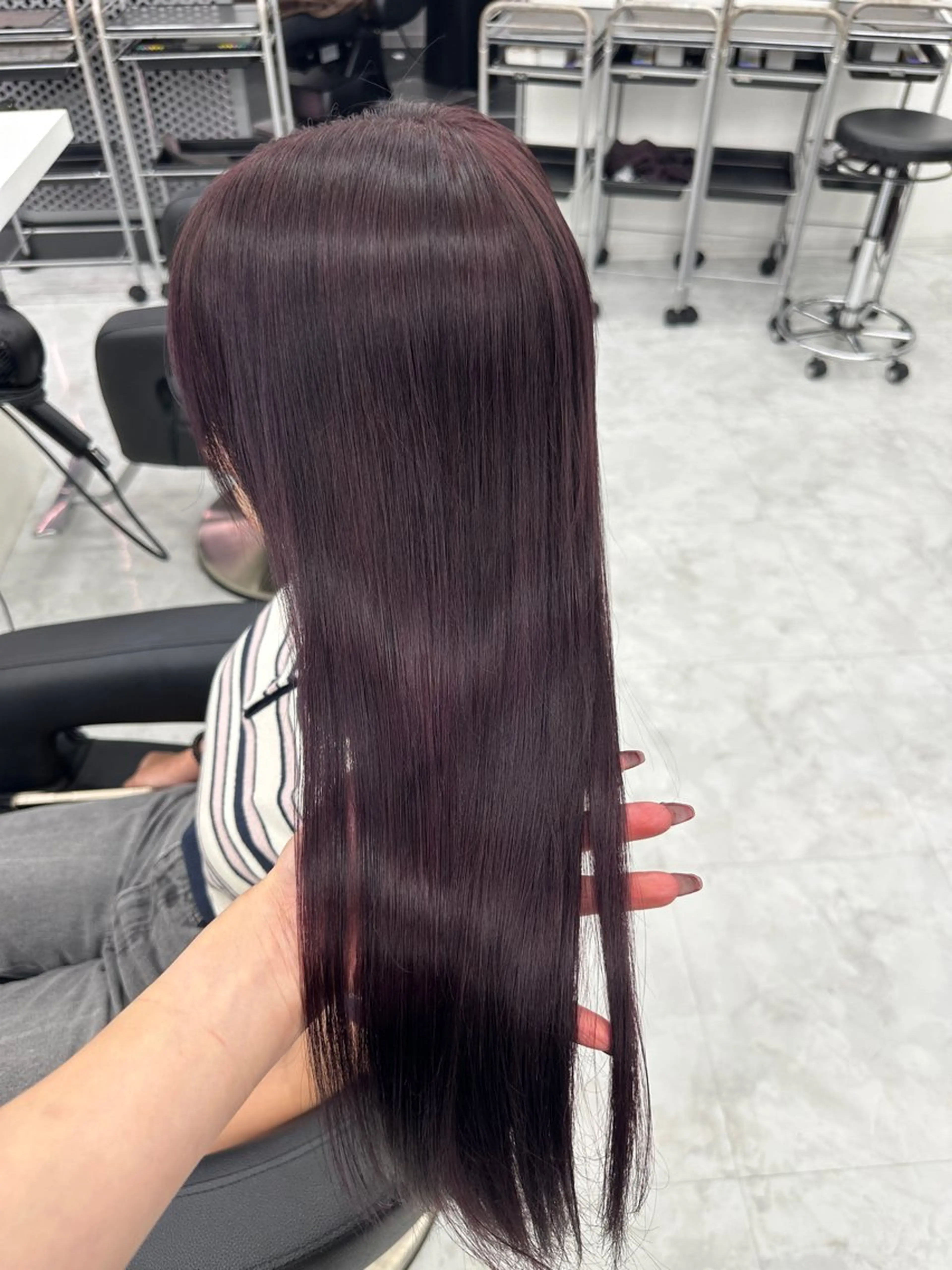 ロング カラー パーマ ヘアアレンジ メンズ キッズ ♥️韓国ヘア レイヤー♥️ゆりのヘアスタイル