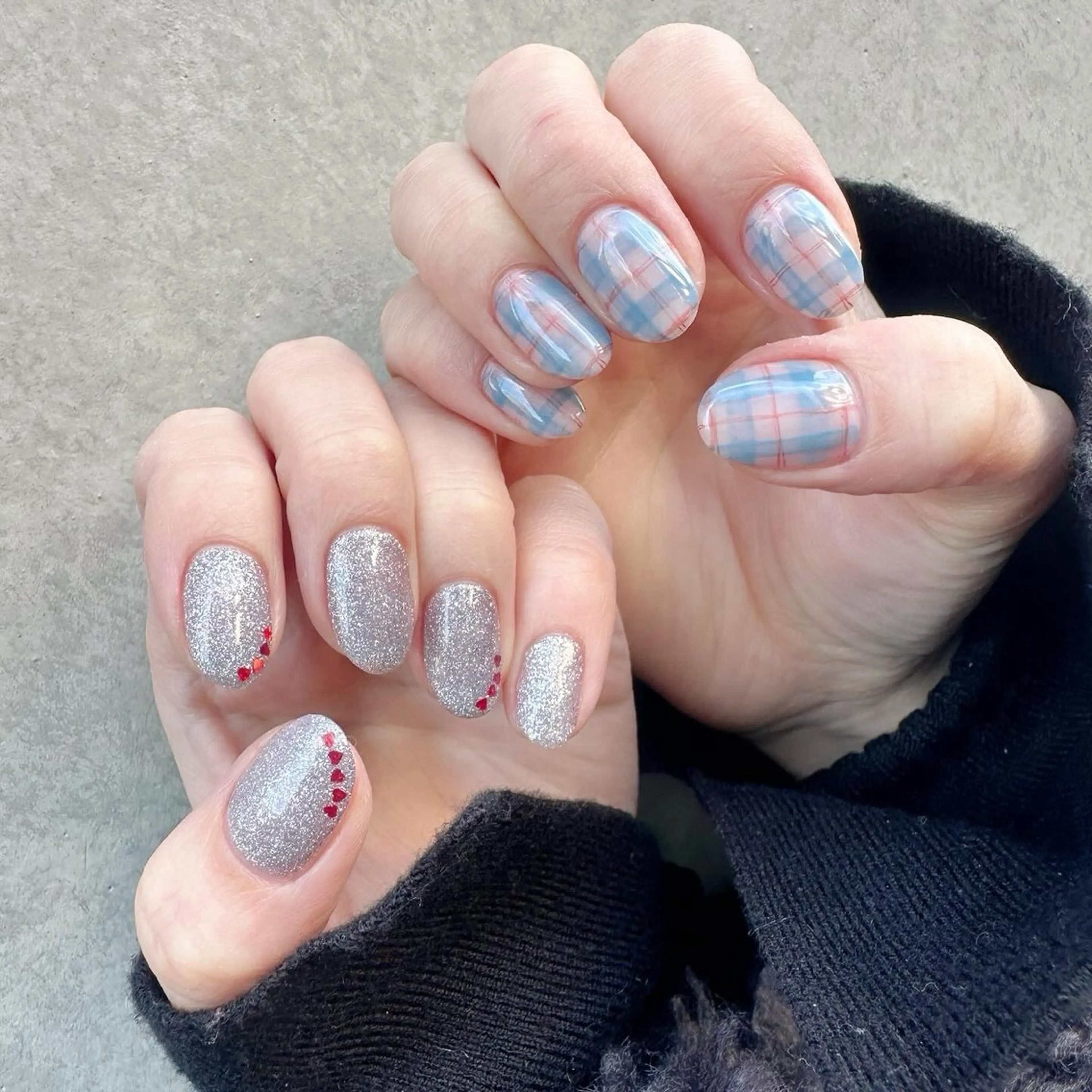 ネイル フラッシュネイル 氷ネイル・うるうるネイル 韓国ネイル ラメ(グリッター) ニュアンスネイル 🪞KAPE NAIL 🪞のネイルデザイン