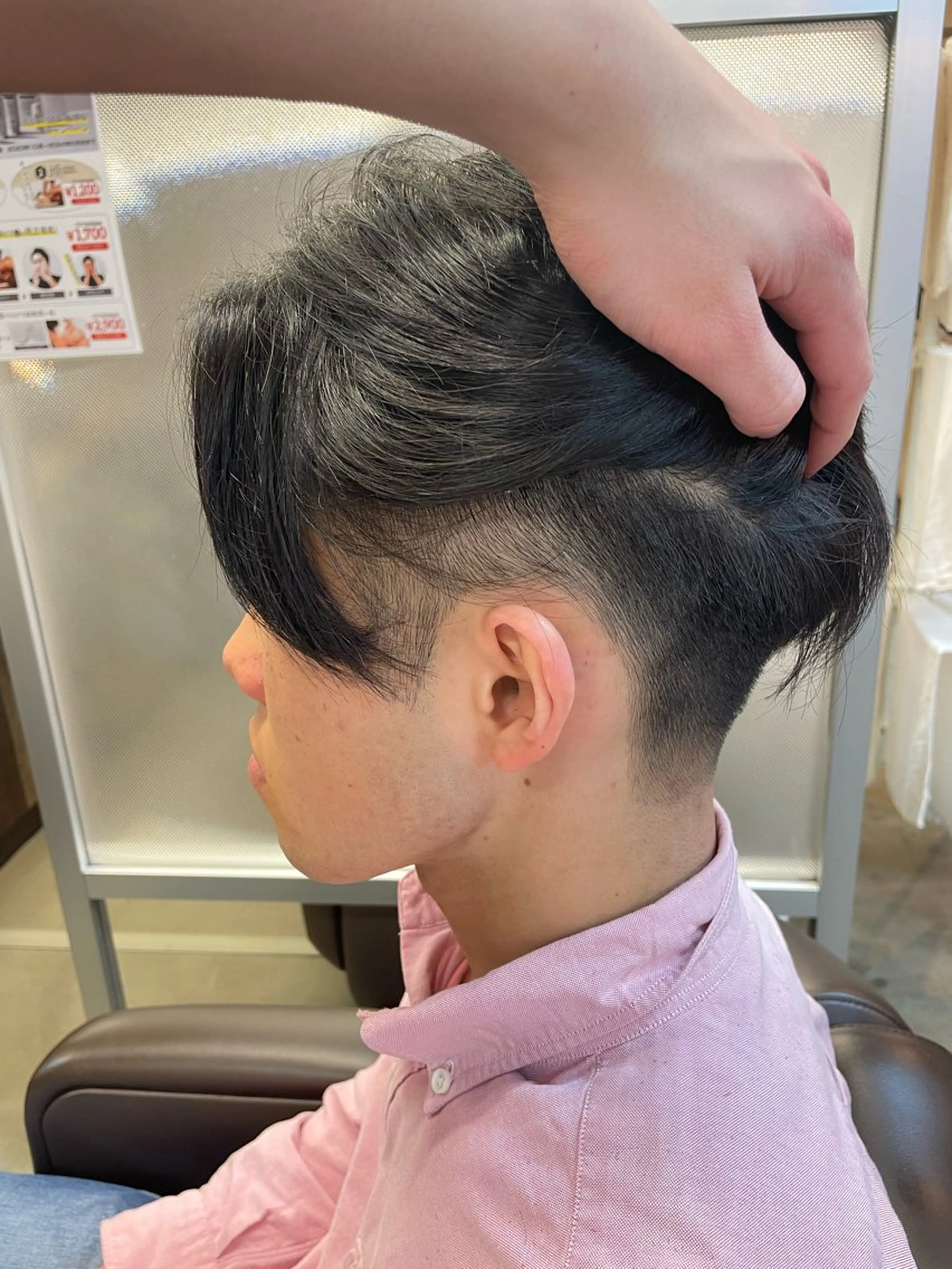 ショート メンズ マンバンヘア 刈り上げ メンズパーマ特化 カバヤマ　リョウのヘアスタイル