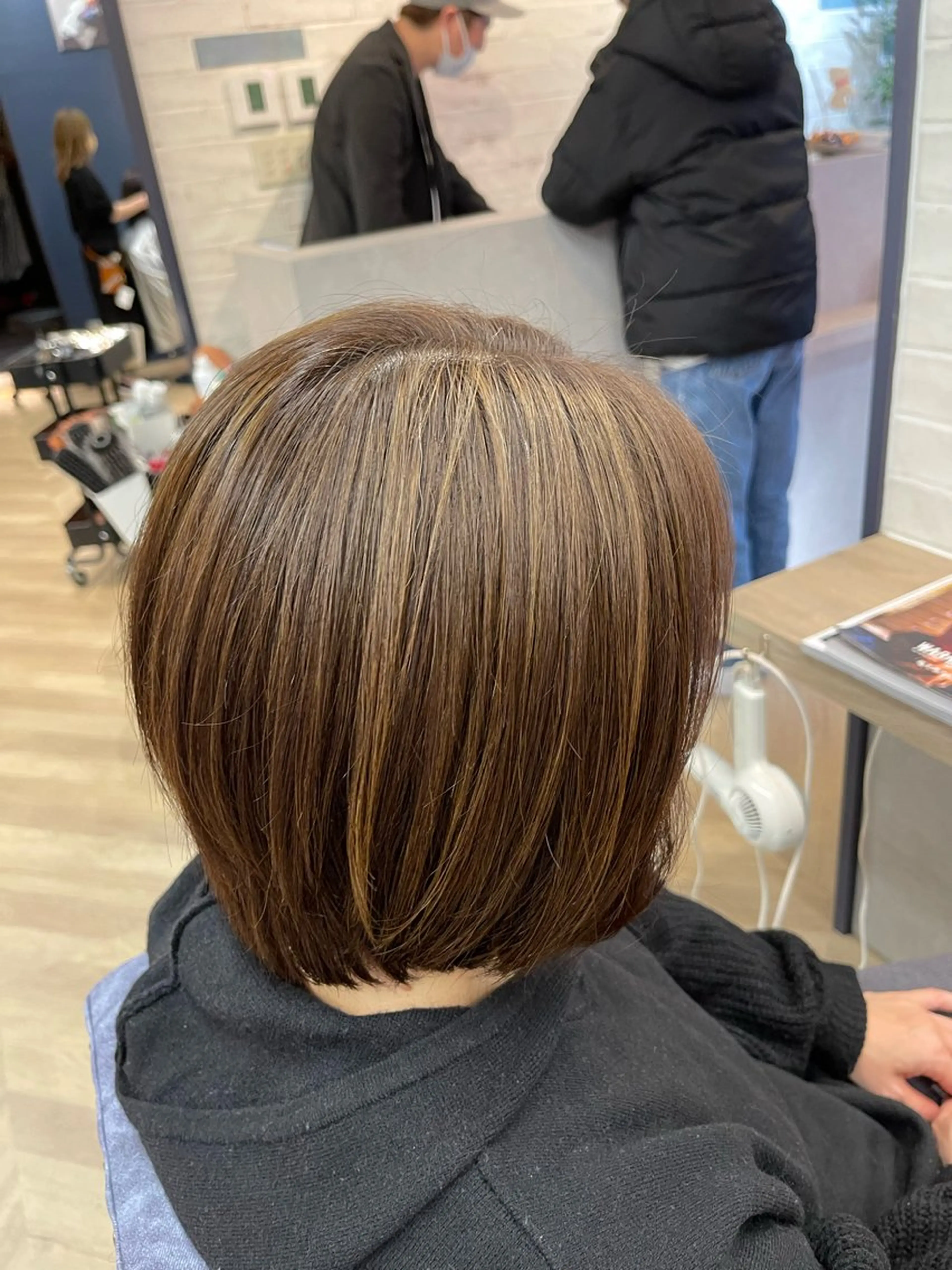 ショート カラー ハイライトカラー 卒業式のヘアスタイル ハイライト GOAT hair SHOKOのヘアスタイル