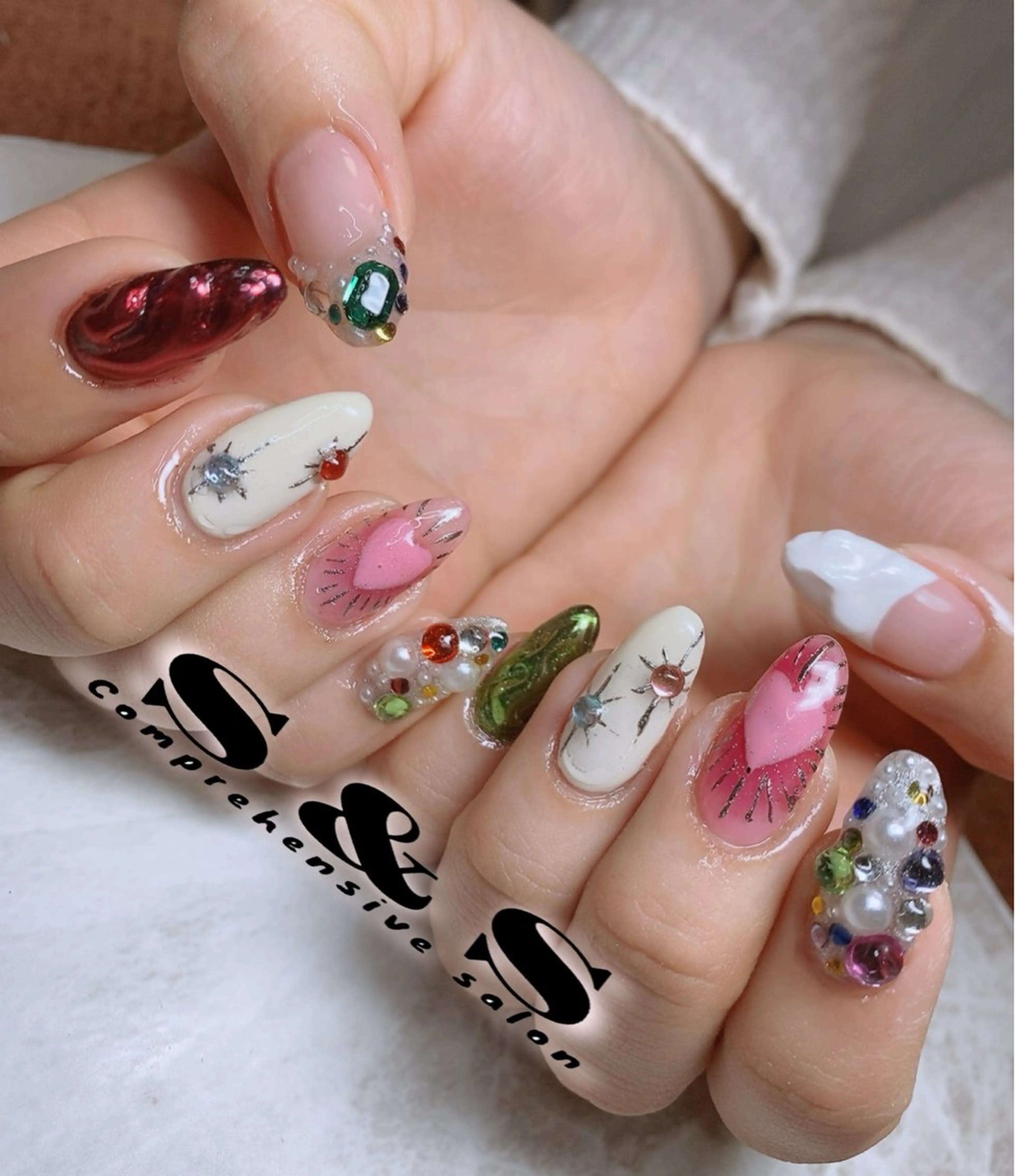 ネイル 長さ出し メンズネイル 持ち込み スカルプネイル S&S 村田小百合のネイルデザイン