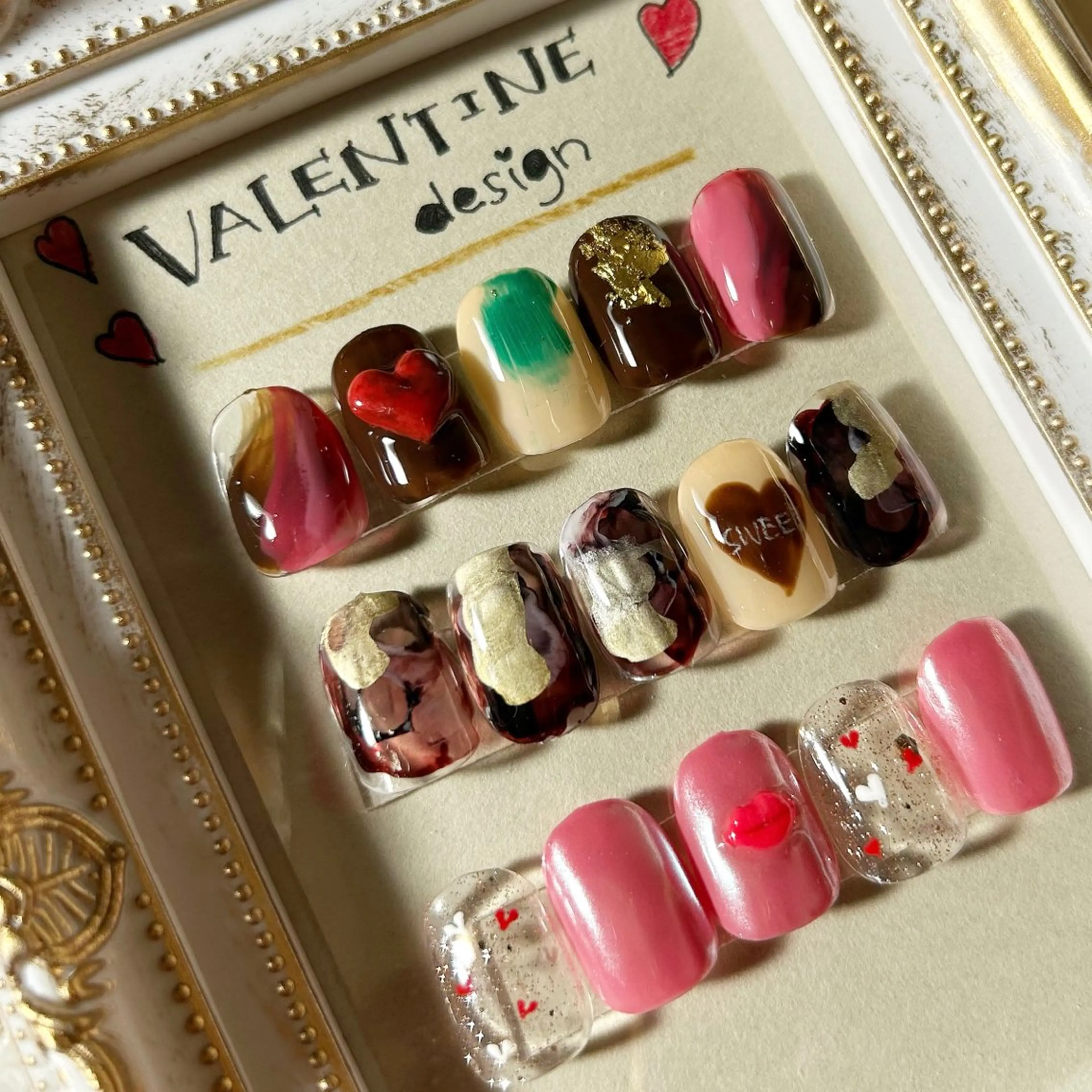 ネイル バレンタイン nail salon amyのネイルデザイン