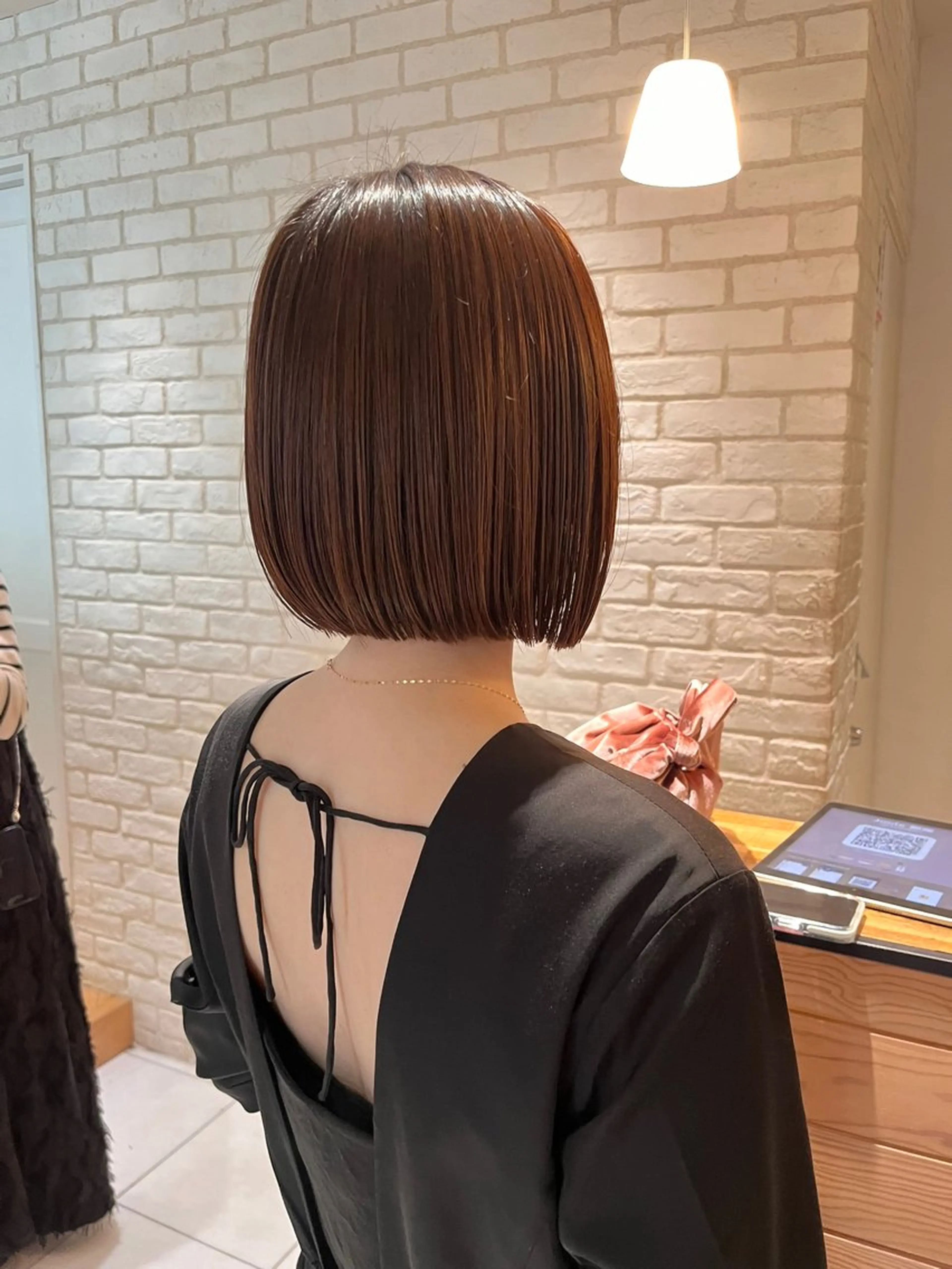 ミディアム ボブ Pros所属・nana/レイヤー /酸性ストレートのヘアスタイル