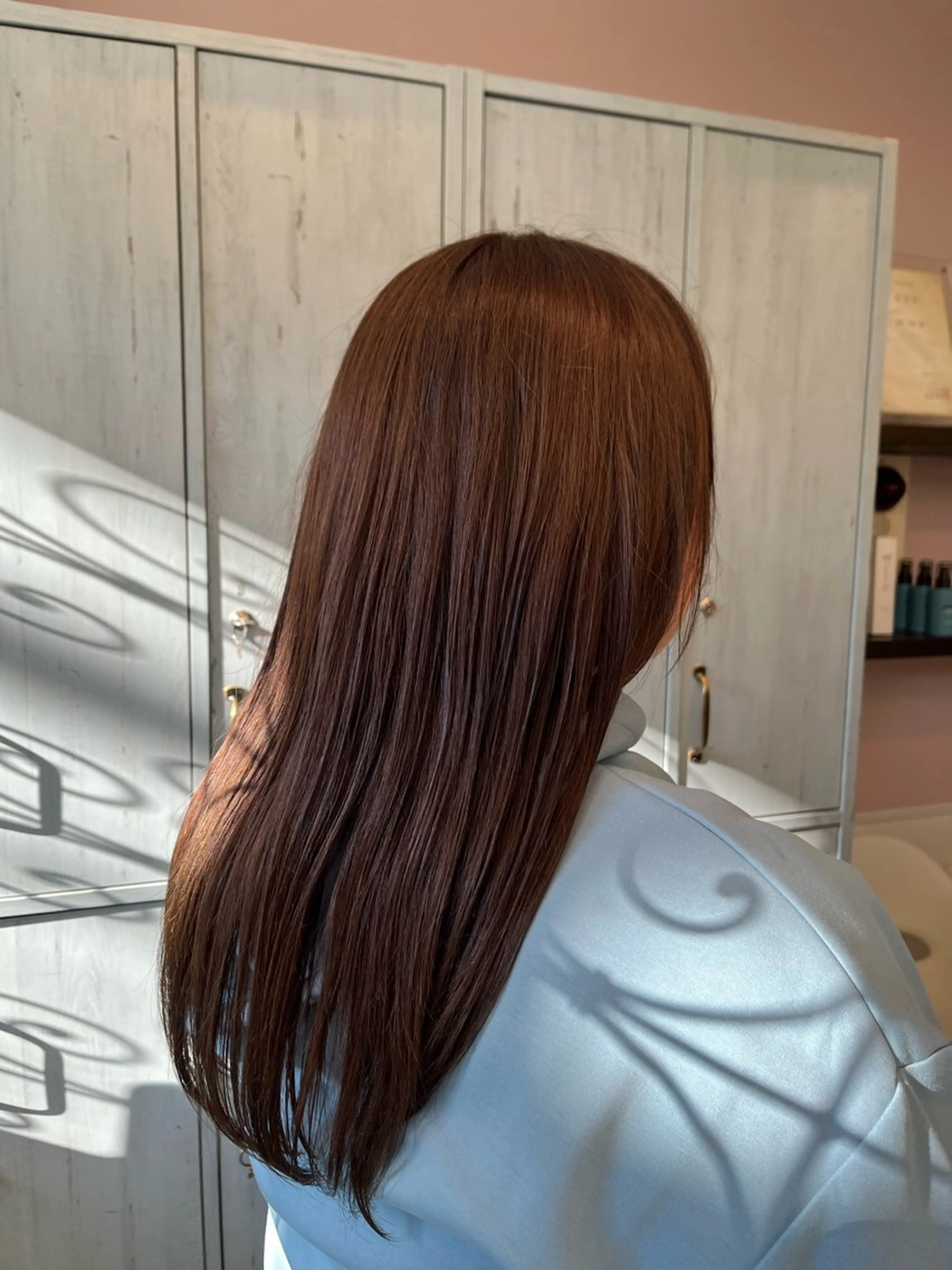 ロング カラー アッシュ オレンジ ヘアカラー レイヤー/透明感/髪 質改善/メンズ/佐藤のヘアスタイル