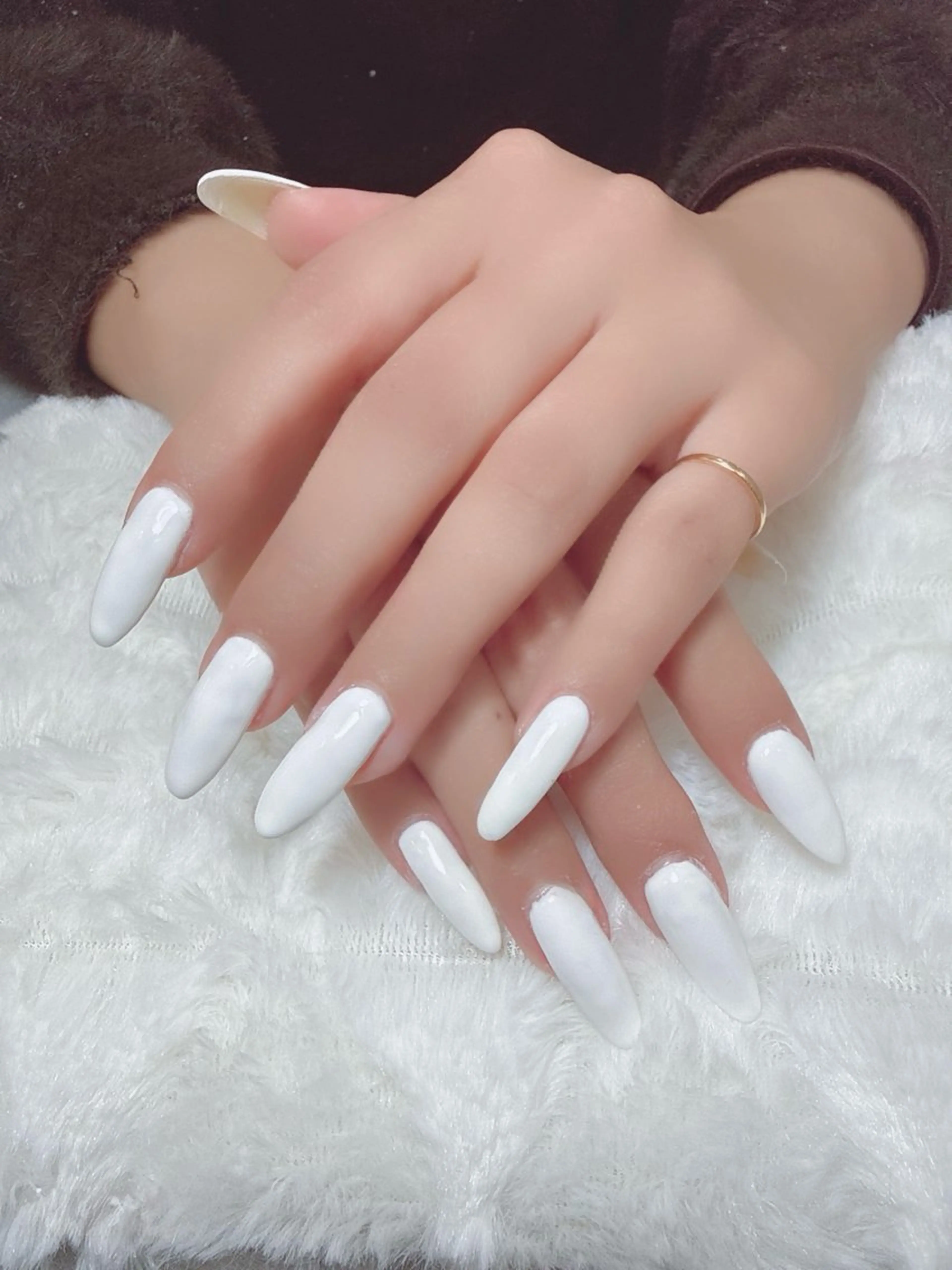 ネイル 長さ出し ワンカラーネイル Meley MAYUのネイルデザイン