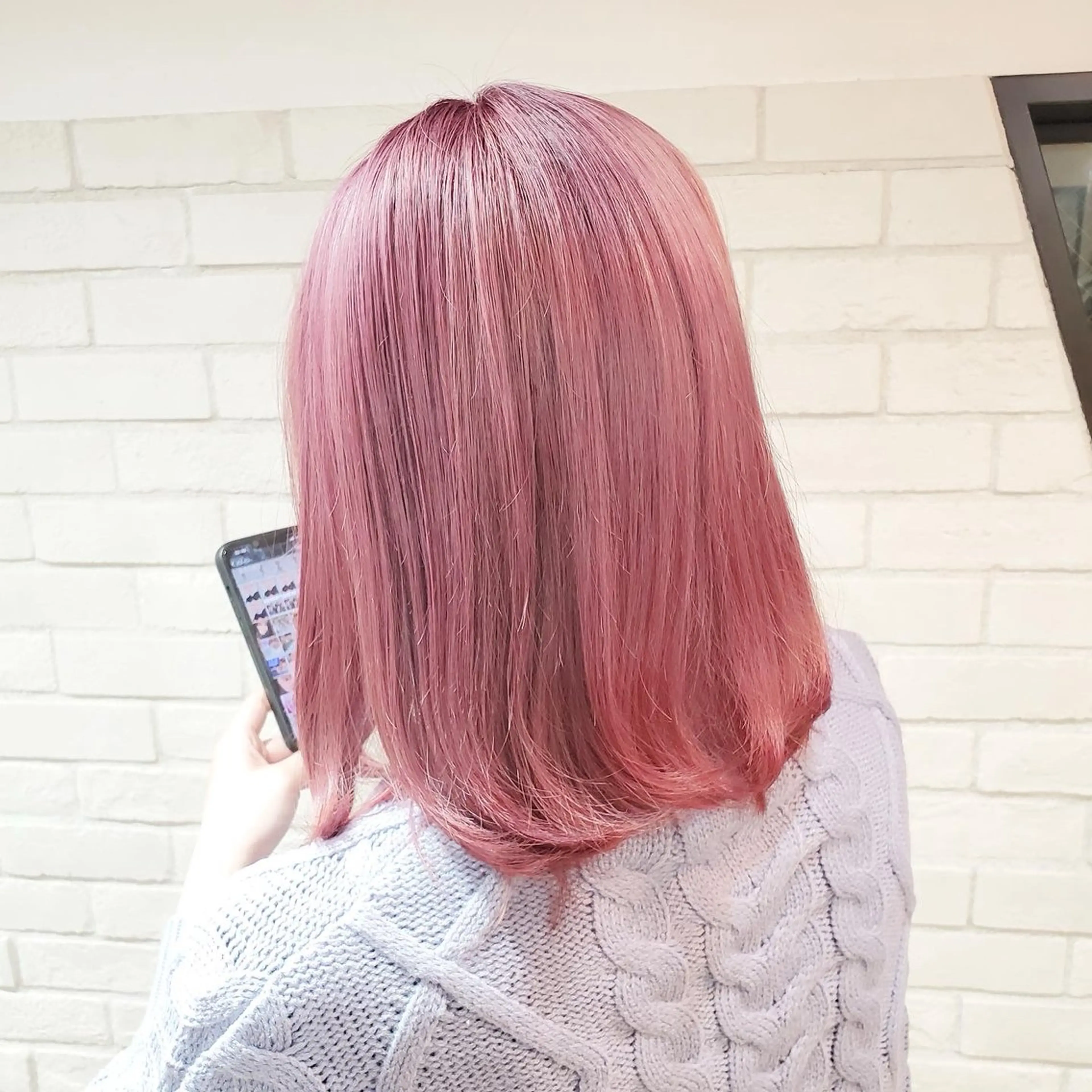 ミディアム カラー ブリーチ ピンクカラー ヘアカラー パーソナルカラー 診断🍀マリンのヘアスタイル