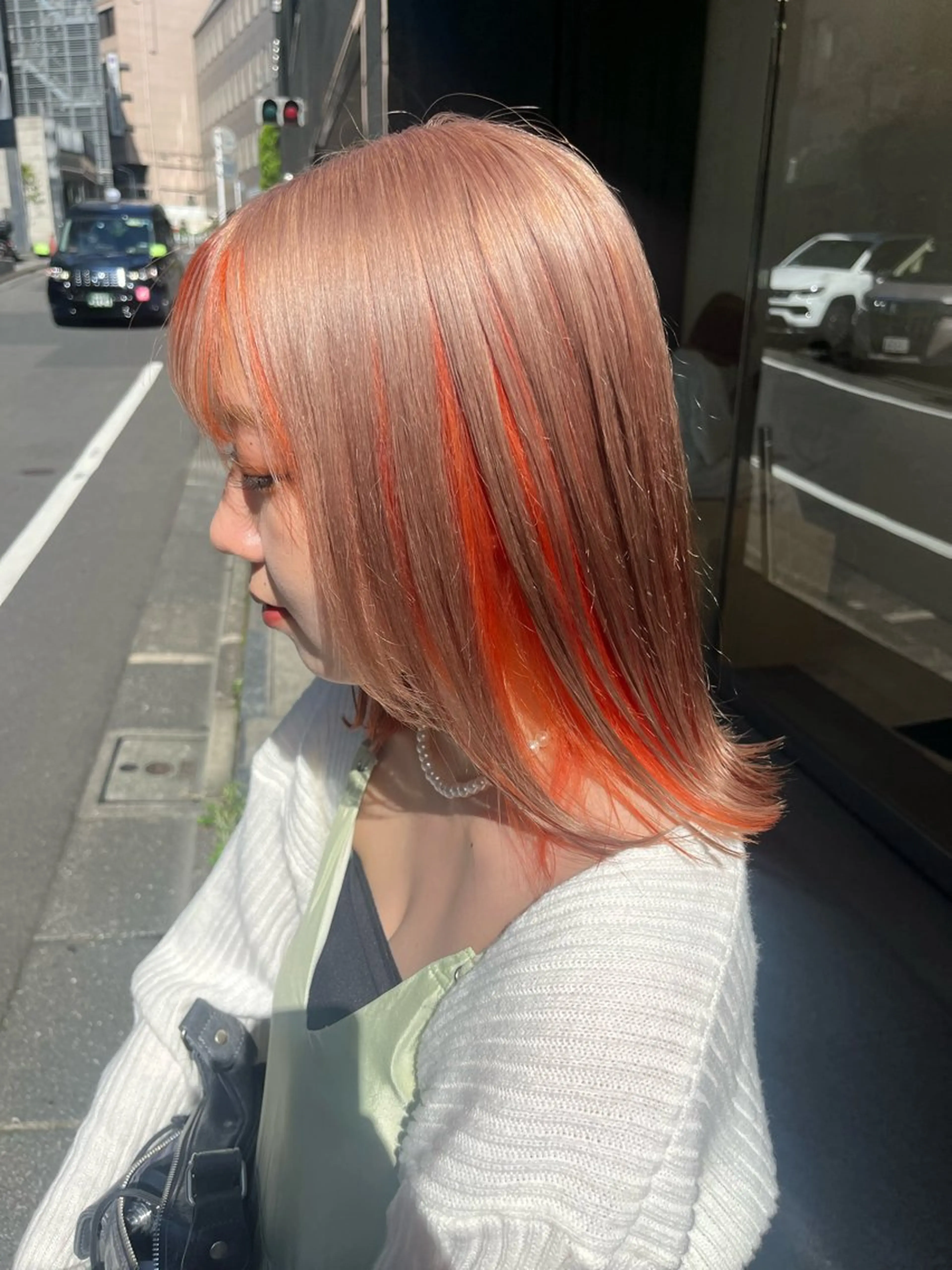 ミディアム カラー カット ヘアカラー トリートメント ヘアセット 🎀透明感ブリーチ カラー🎀ミズキのヘアスタイル