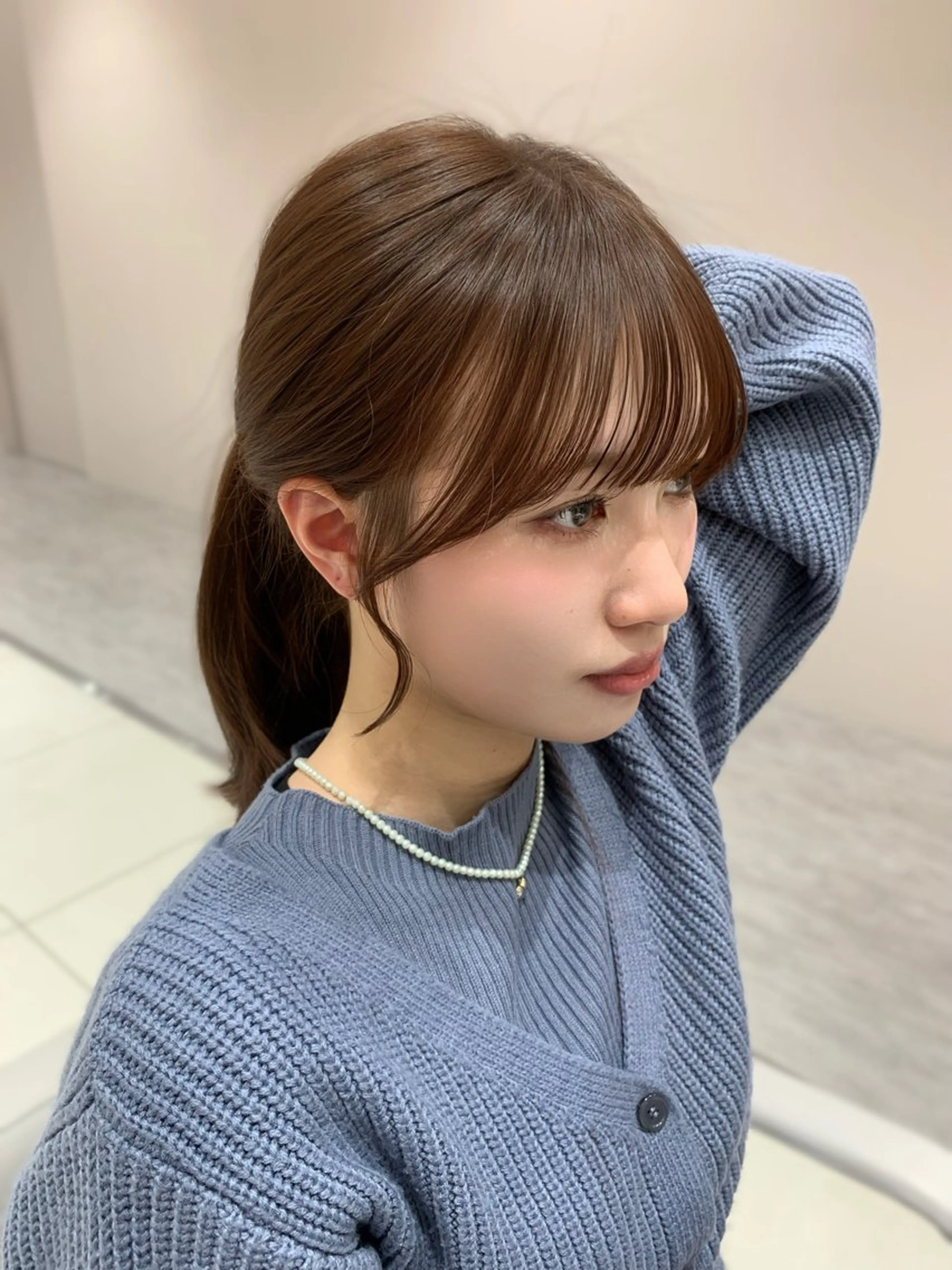 ロング カラー ヘアカラー トリートメント 小塩 萌々香のヘアスタイル