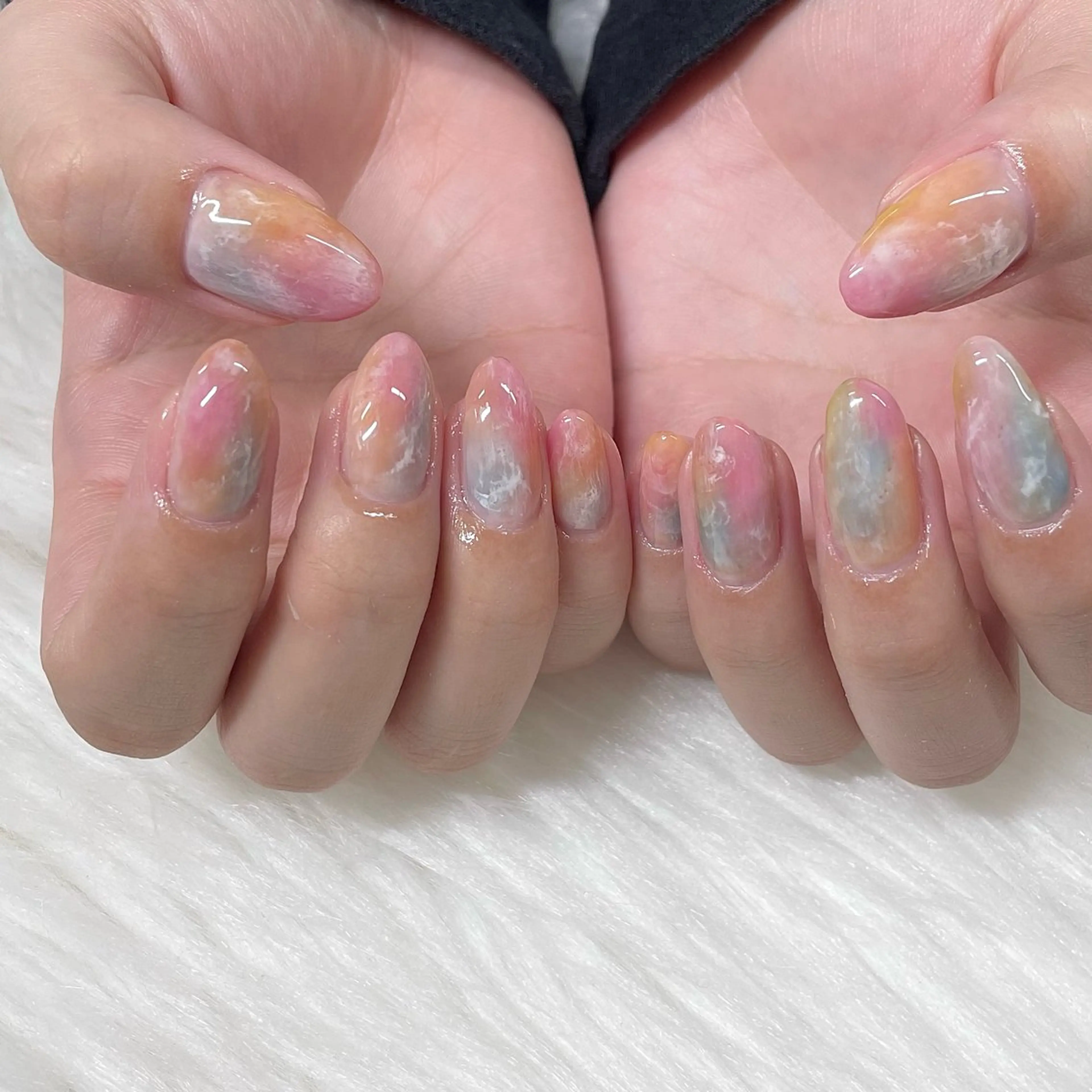 ネイル ジェルネイル ニュアンスネイル パステルネイル ハンドネイル JFYnail所属・昭和町ネイル 𝘯𝘢𝘮𝘪のネイルデザイン