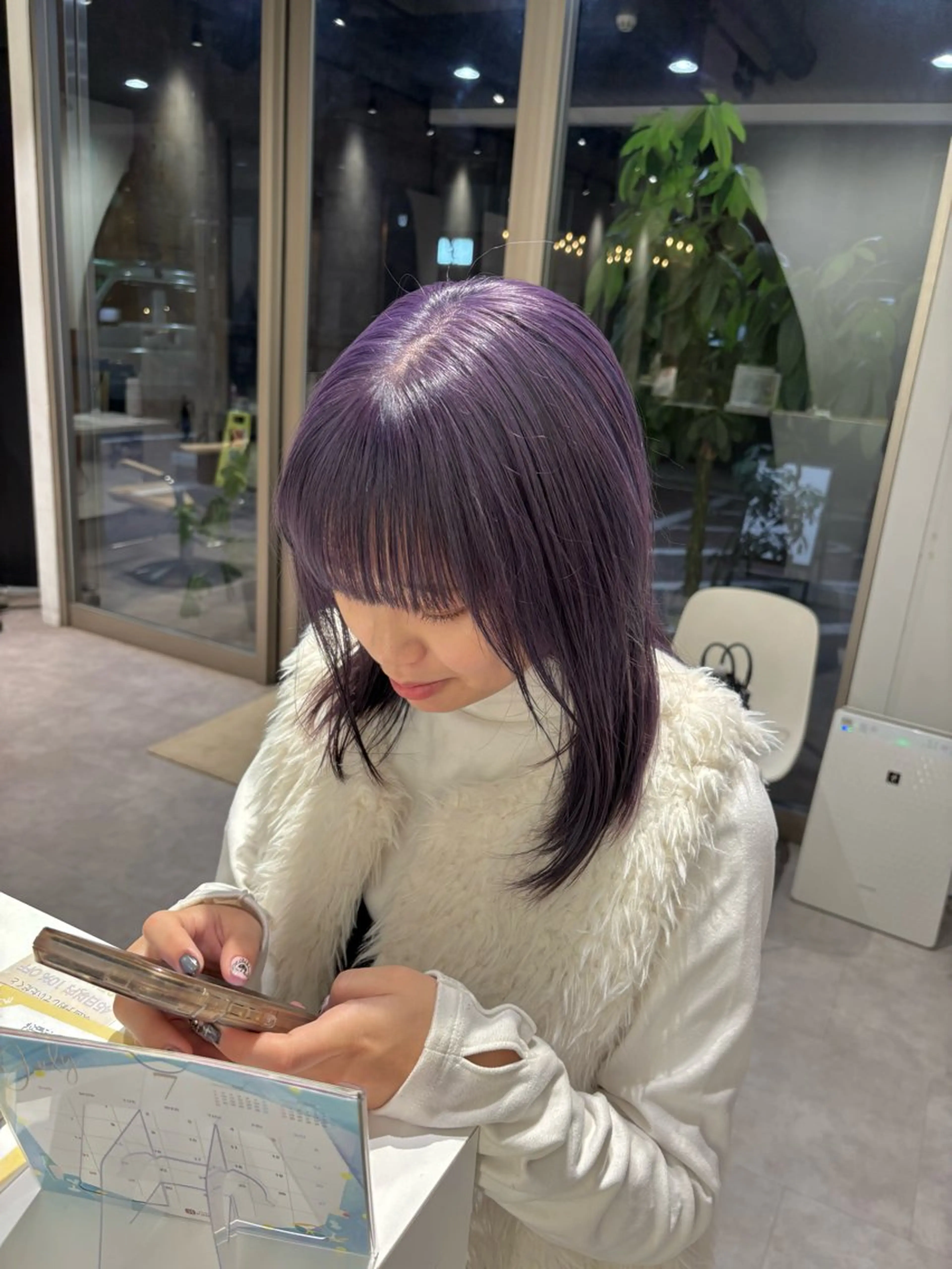 セミロング ヘアカラー mina🌿無料ショ ートカット募集中🚨のヘアスタイル