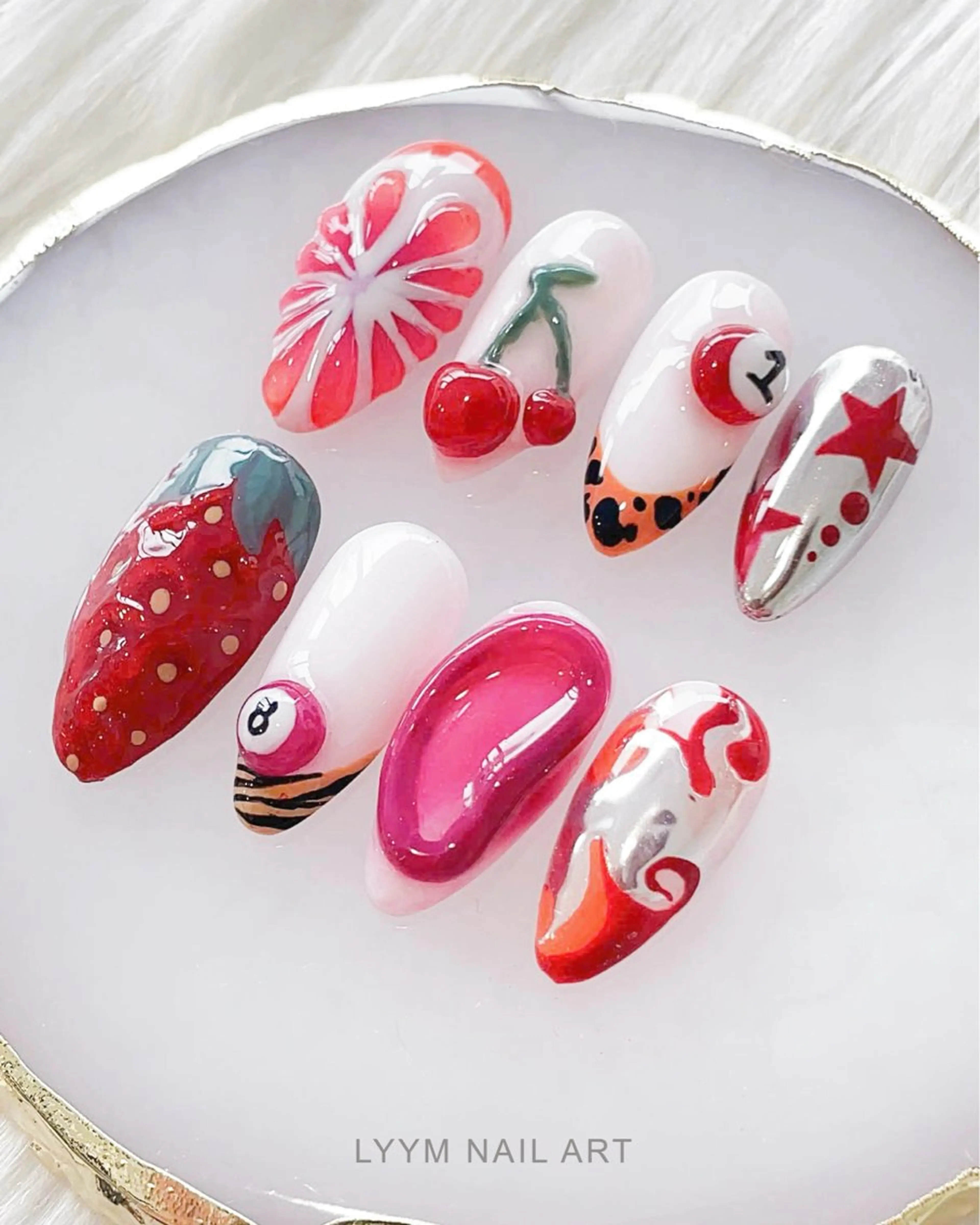 ネイル 夏ネイル ハンドネイル LYYM Nail Salonのネイルデザイン