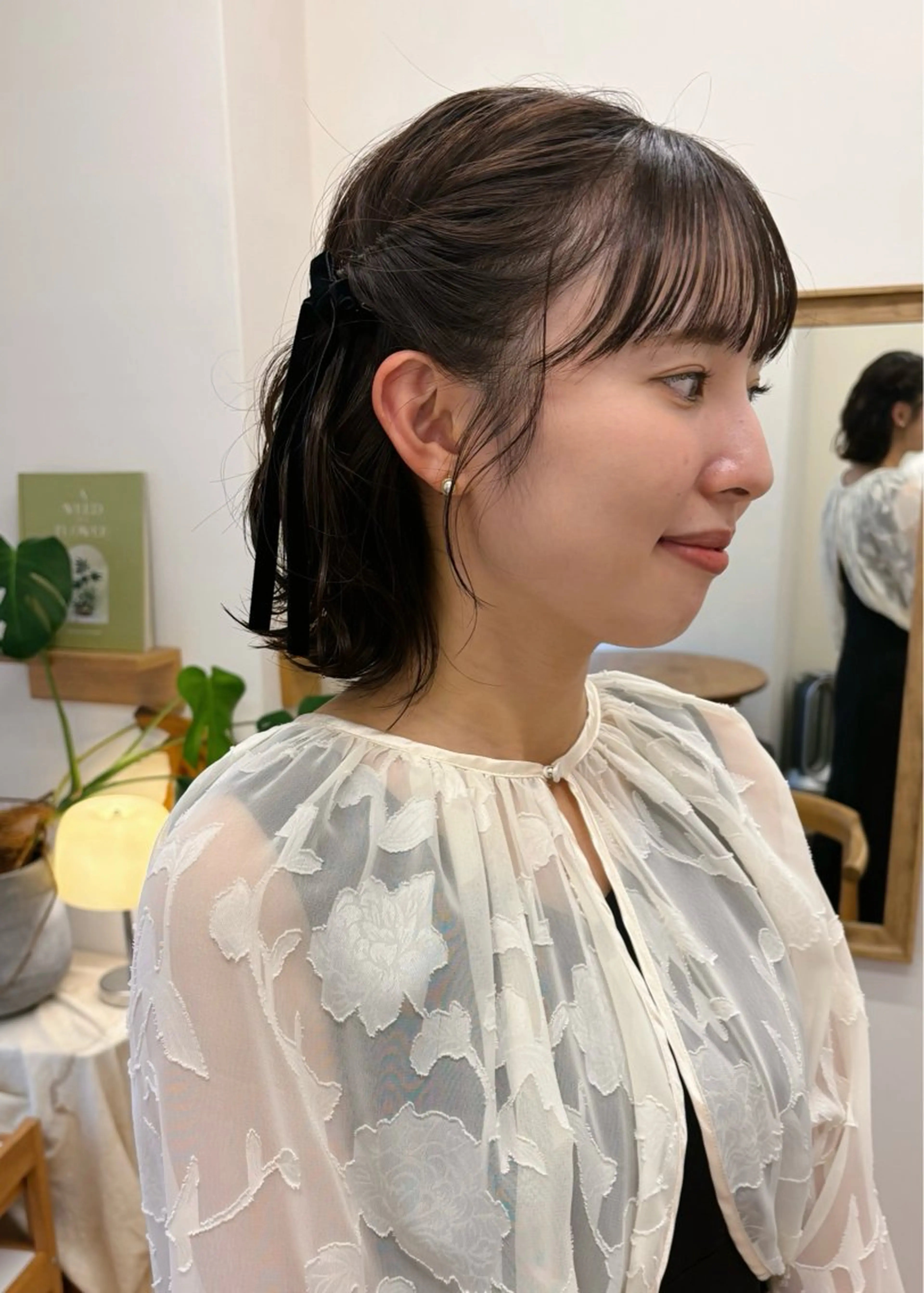 ショート ボブ ヘアセット 西山 紗耶香🪽 透明感カラー/ボブのヘアスタイル