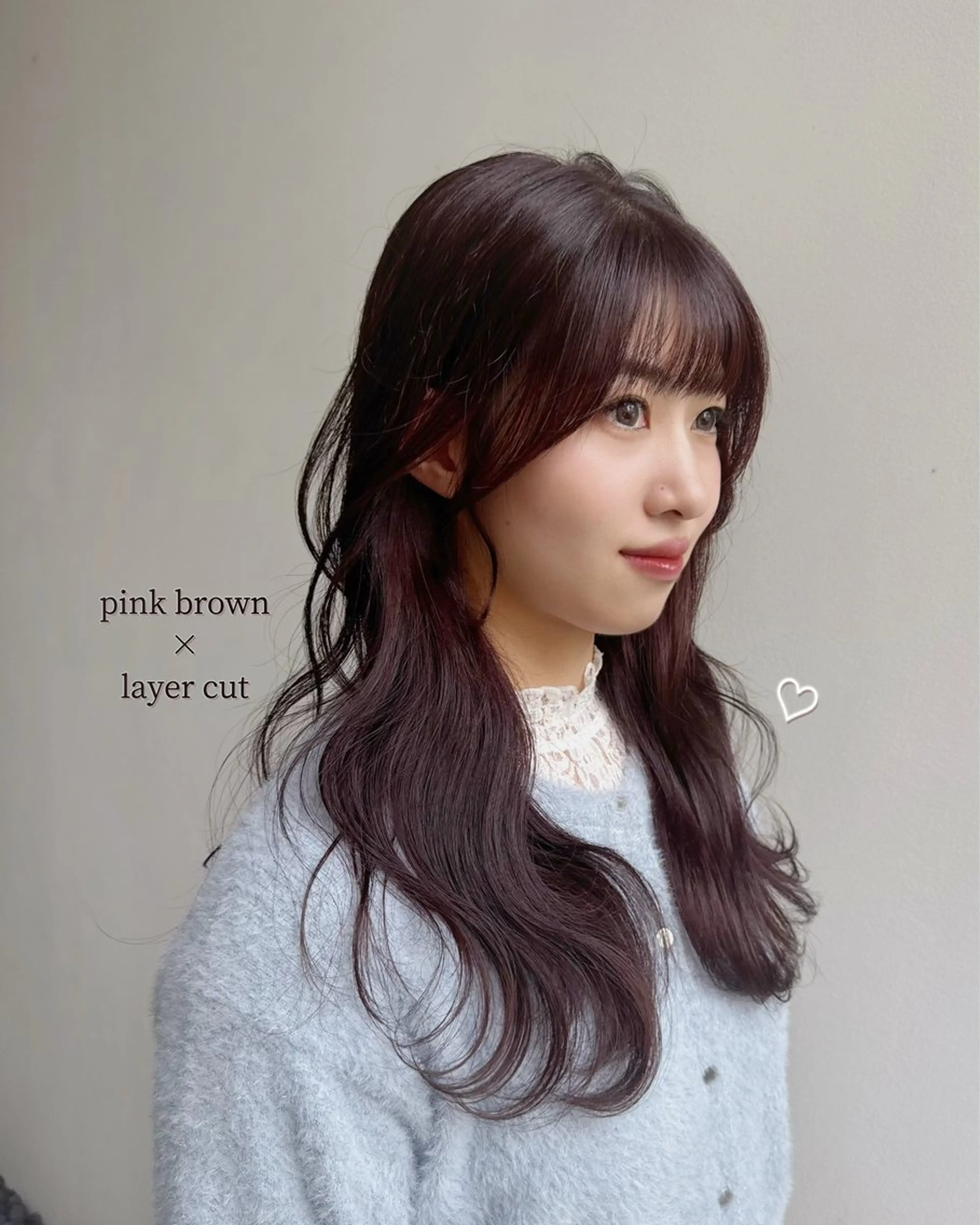 セミロング カラー ボブ くびれヘア くびれレイヤー レイヤーカット 小顔カット 🫧ブリーチなし 透明感カラーゆん🫧のヘアスタイル