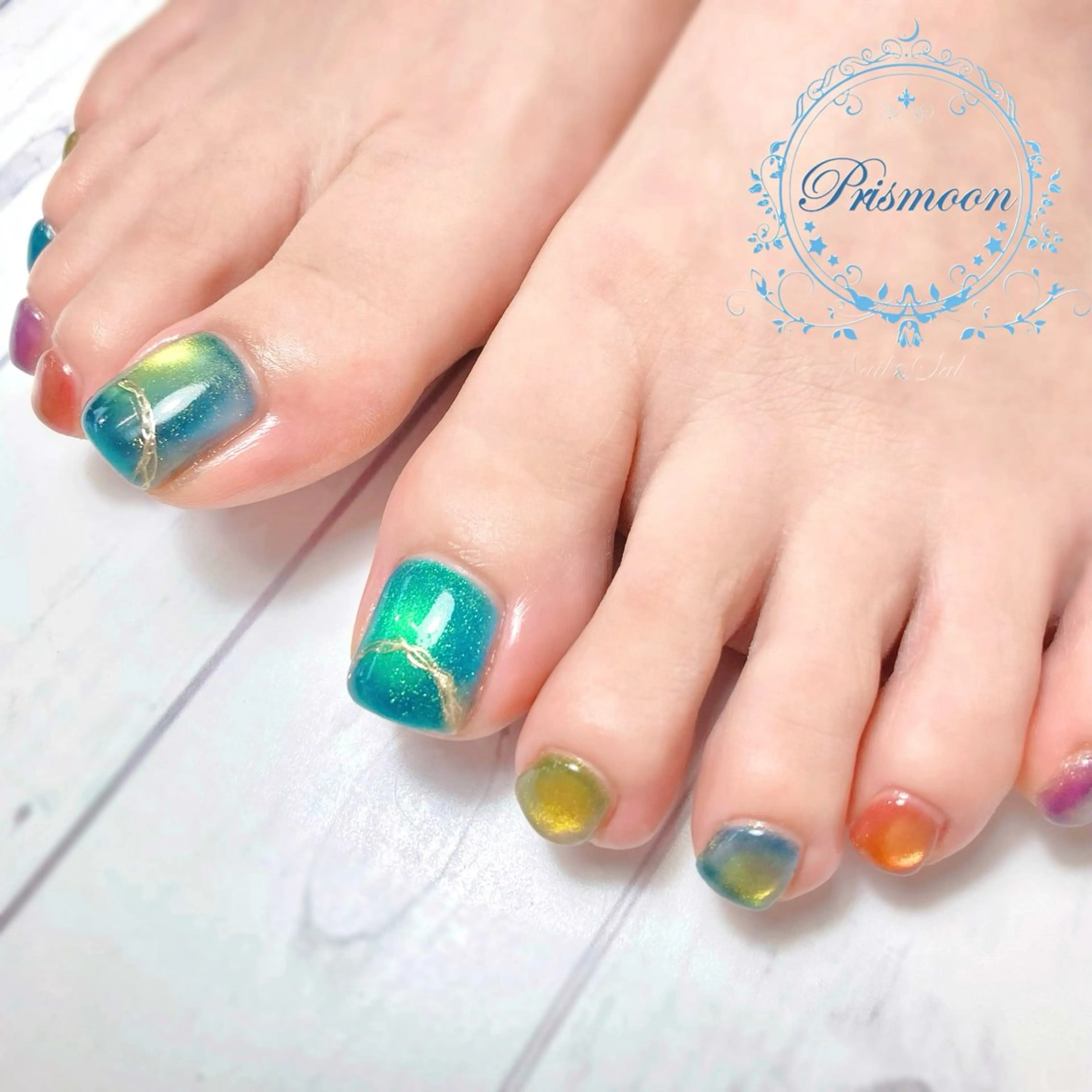 ネイル フットネイル マグネットネイル Prismoon  Nail所属・Prismoon Nailのネイルデザイン