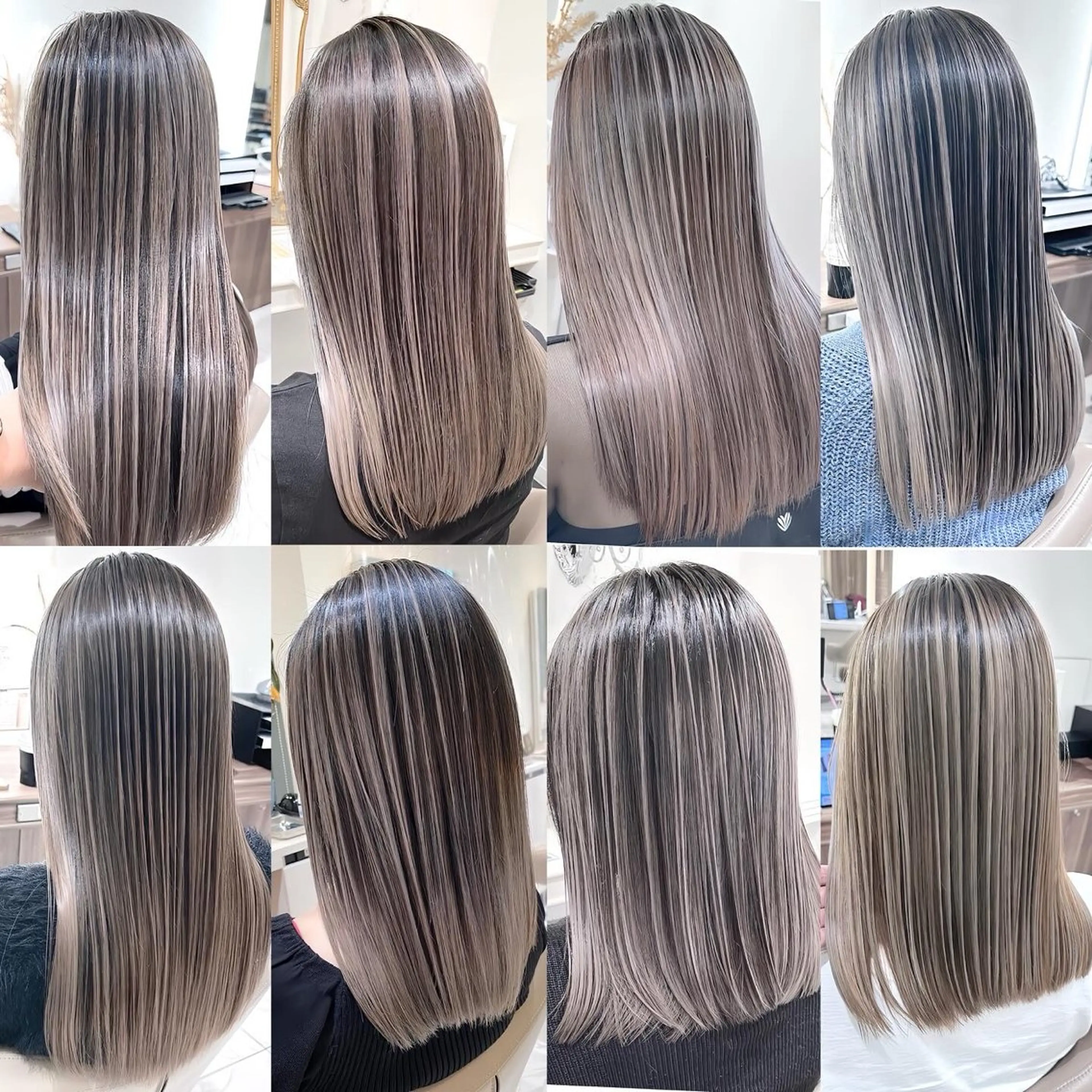 セミロング カラー バレイヤージュ 髪質改善 レイヤーカット カット ヘアカラー トリートメント 山崎俊輔/髪質改善 /バレイヤージュのヘアスタイル