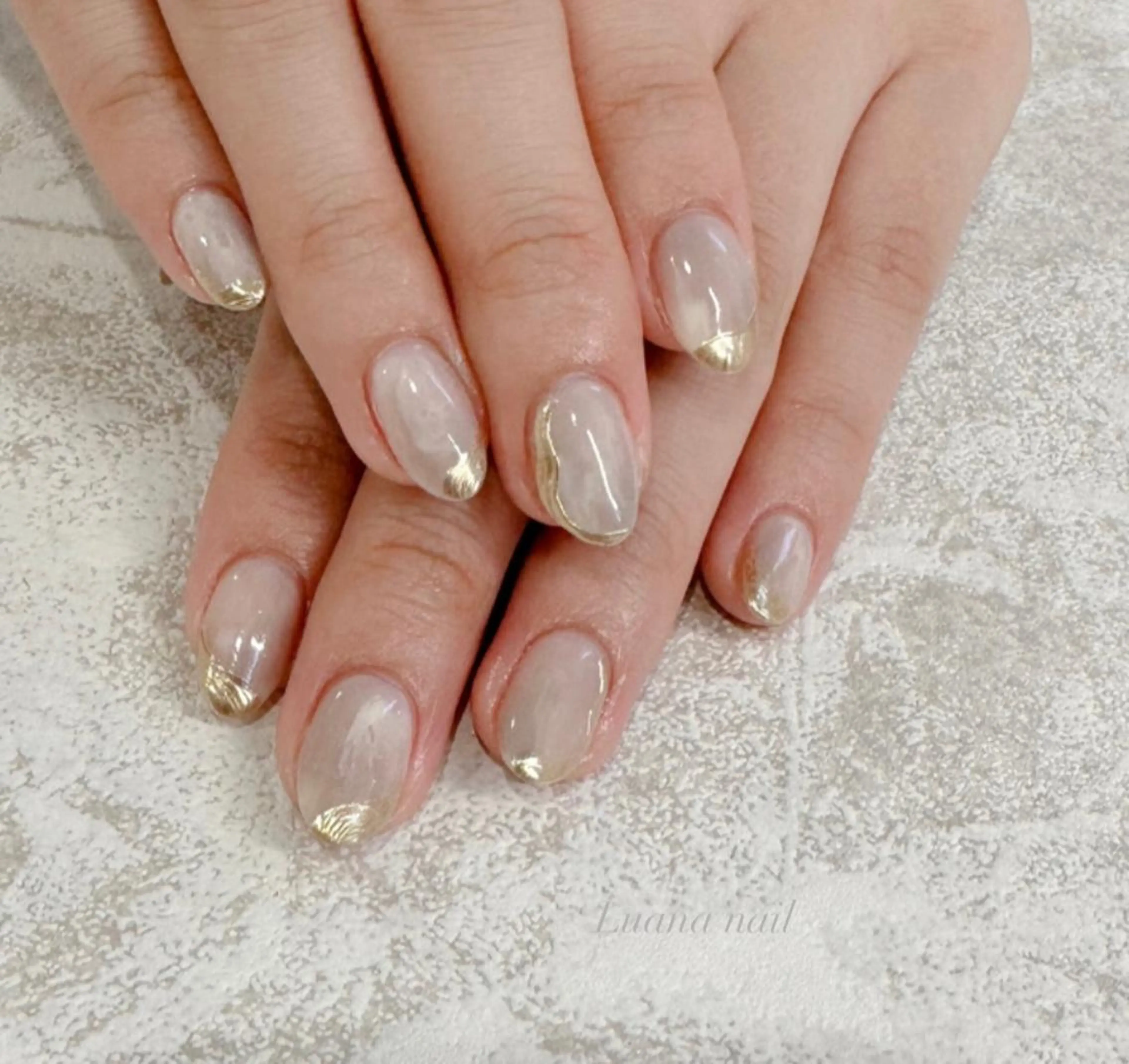 ミディアム ネイル 入学式 入学式 ジェルネイル ミラーネイル 持ち込み Luana nail (ルアナネイル)のネイルデザイン