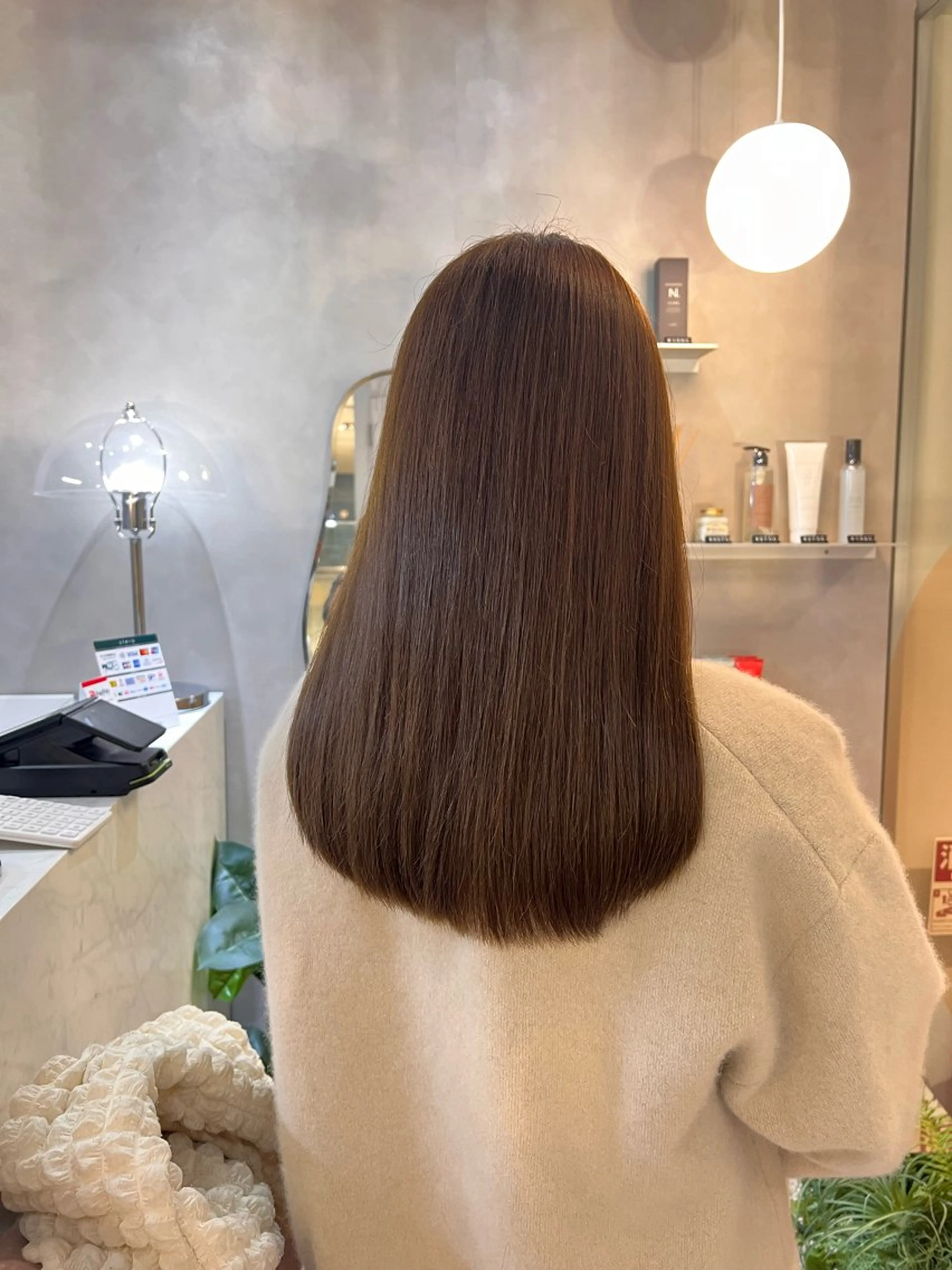 セミロング カラー ベージュカラー カット ヘアカラー トリートメント 💎透明感カラー/ 韓国ヘア💎KANAのヘアスタイル