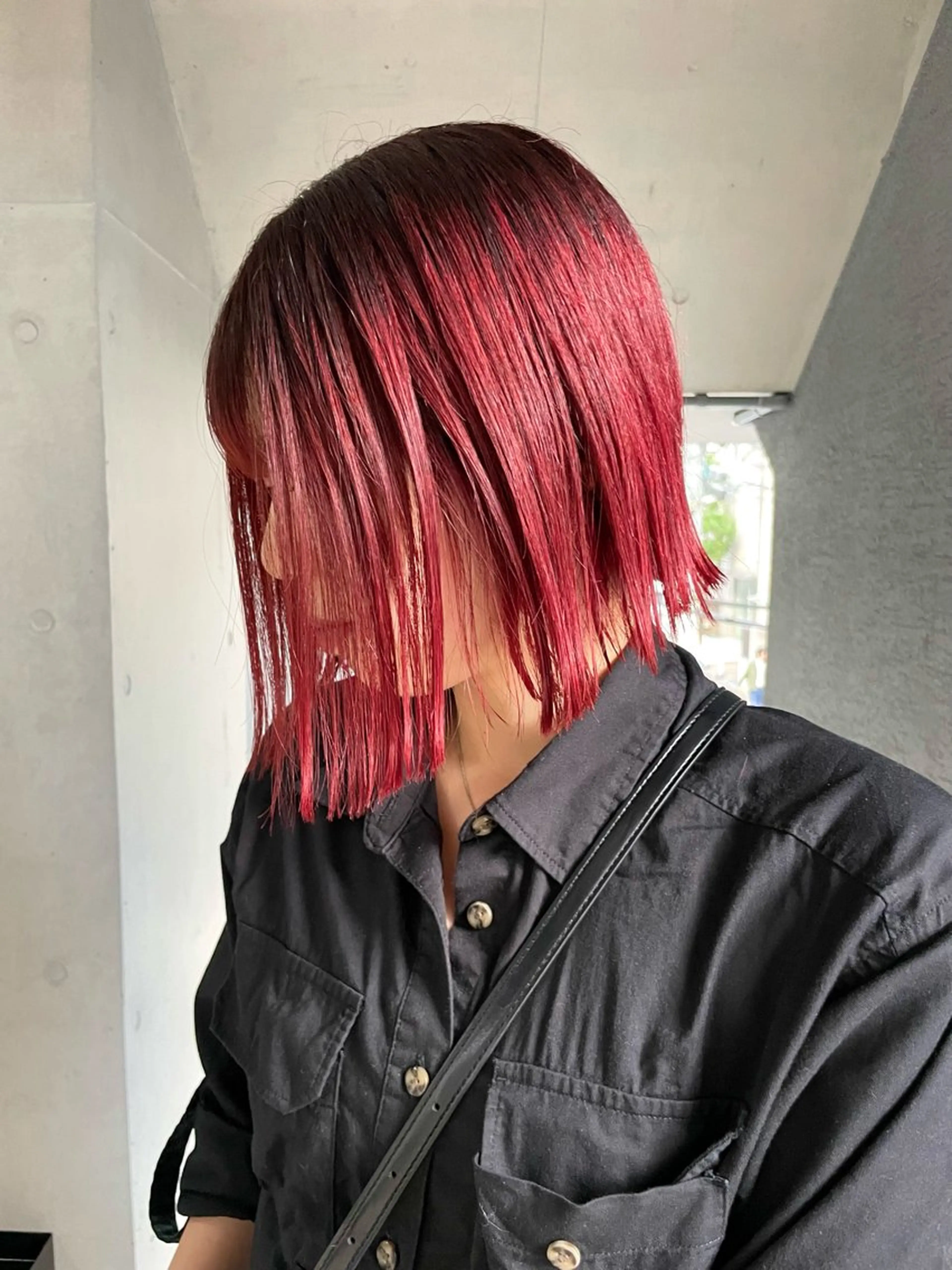 ショート カラー 切りっぱなしボブ ボブ カット ヘアカラー トリートメント ミルクティーベージュ ブリーチ🖤サヤカのヘアスタイル