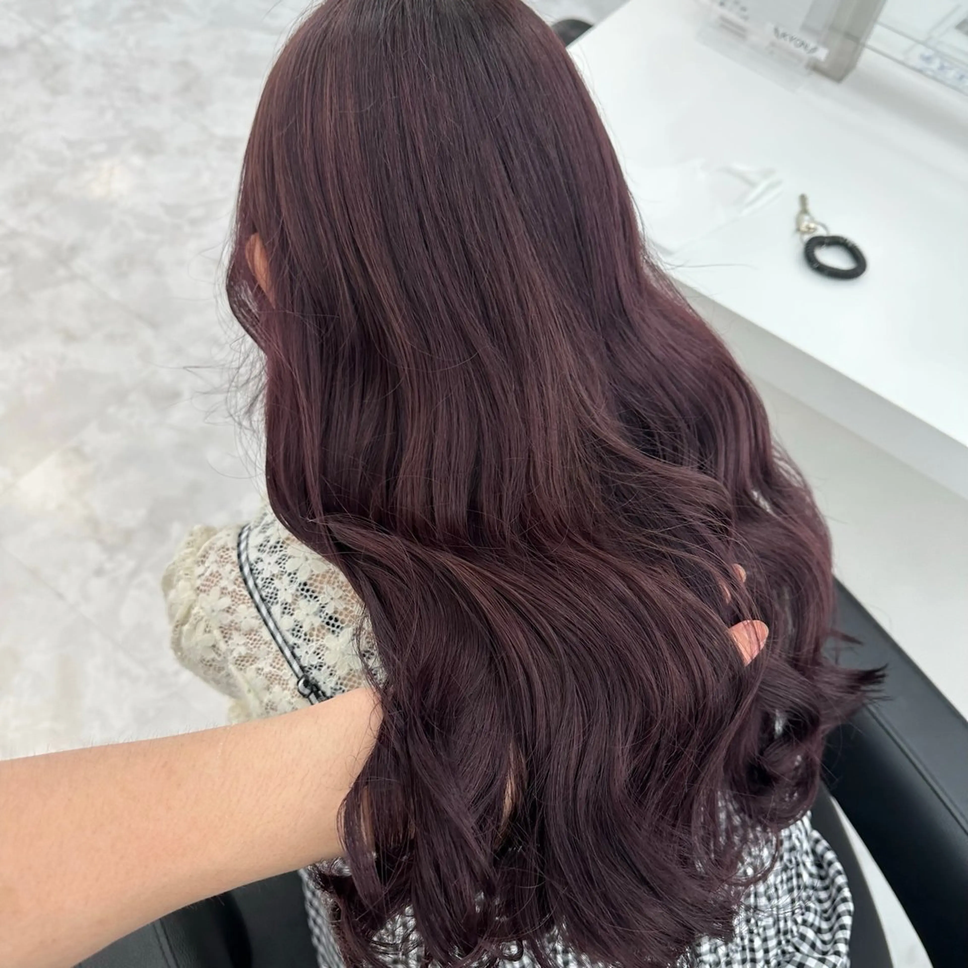 セミロング カラー ヘアカラー トリートメント ヘッドスパ ヘアセット ダブルカラー 韓国ヘアKYONのヘアスタイル