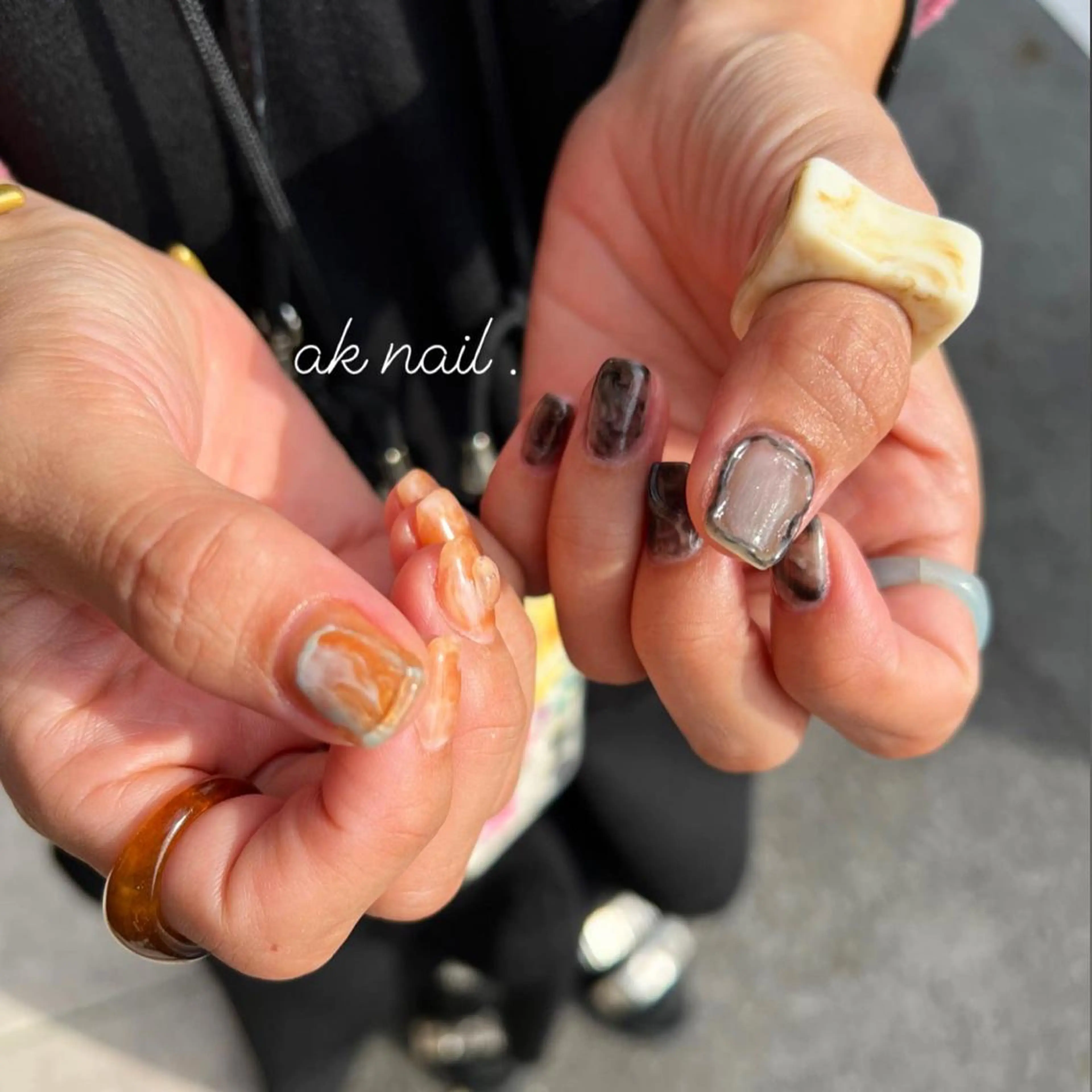 ネイル ニュアンスネイル ハンドネイル ak nail .のネイルデザイン