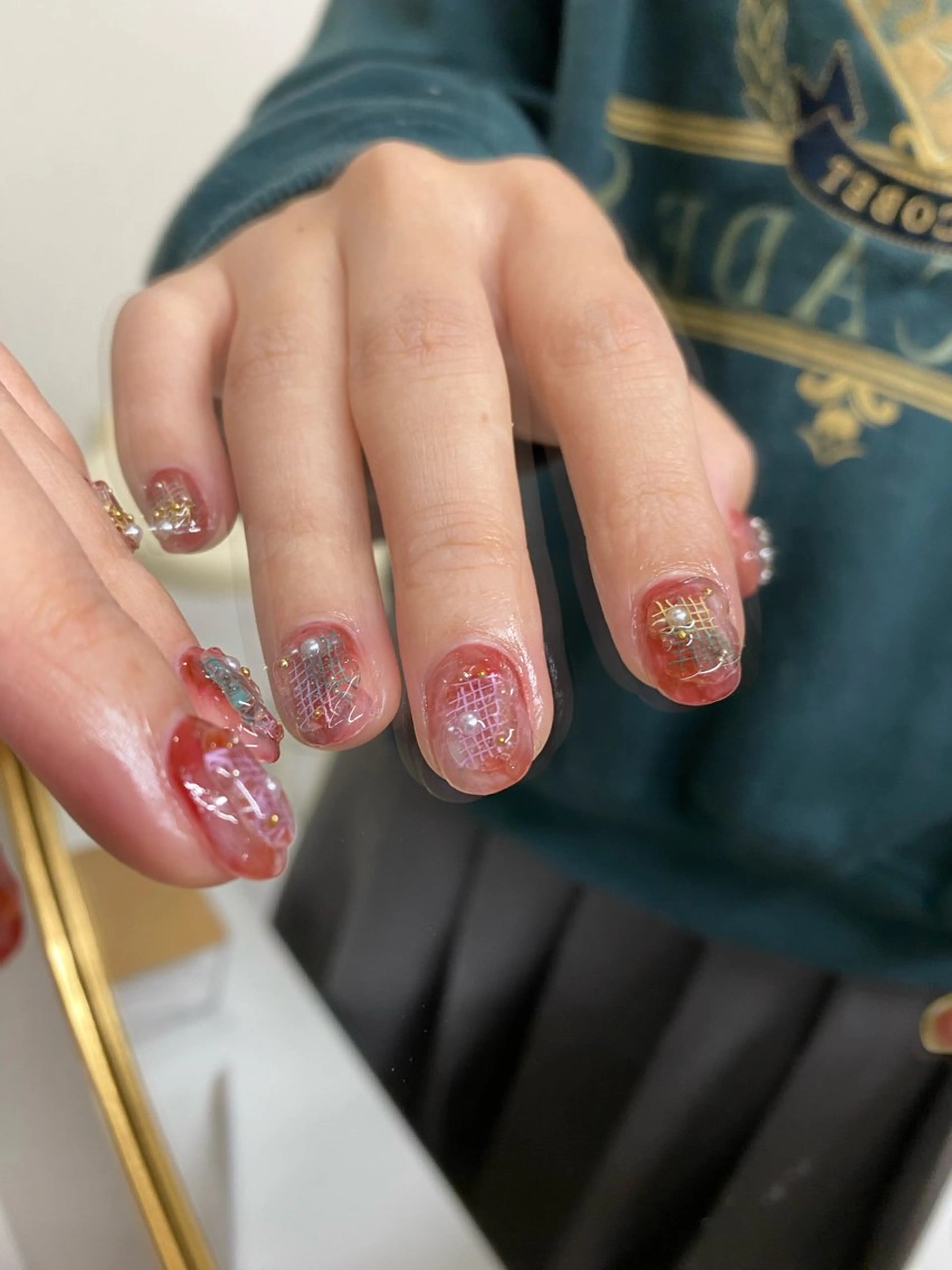 ネイル ジェルネイル マグネットネイル 持ち込み ニュアンスネイル ワンカラーネイル ハンドネイル 草加ニュアンスネイル 🌚hersのネイルデザイン