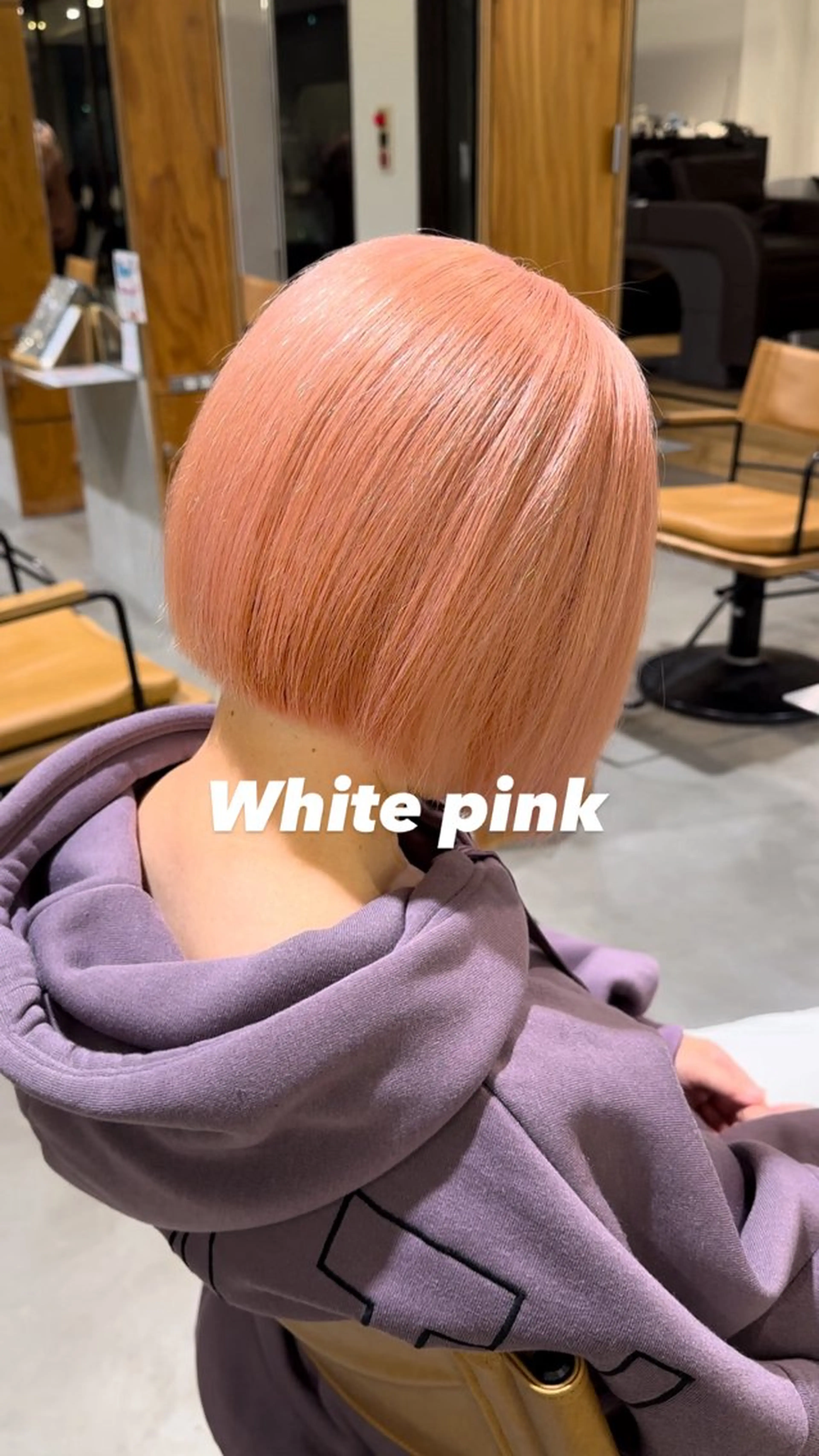 ショート カラー ブリーチ ピンクカラー ホワイトピンク 各務原/カラー/ブリ ーチお任せください!のヘアスタイル