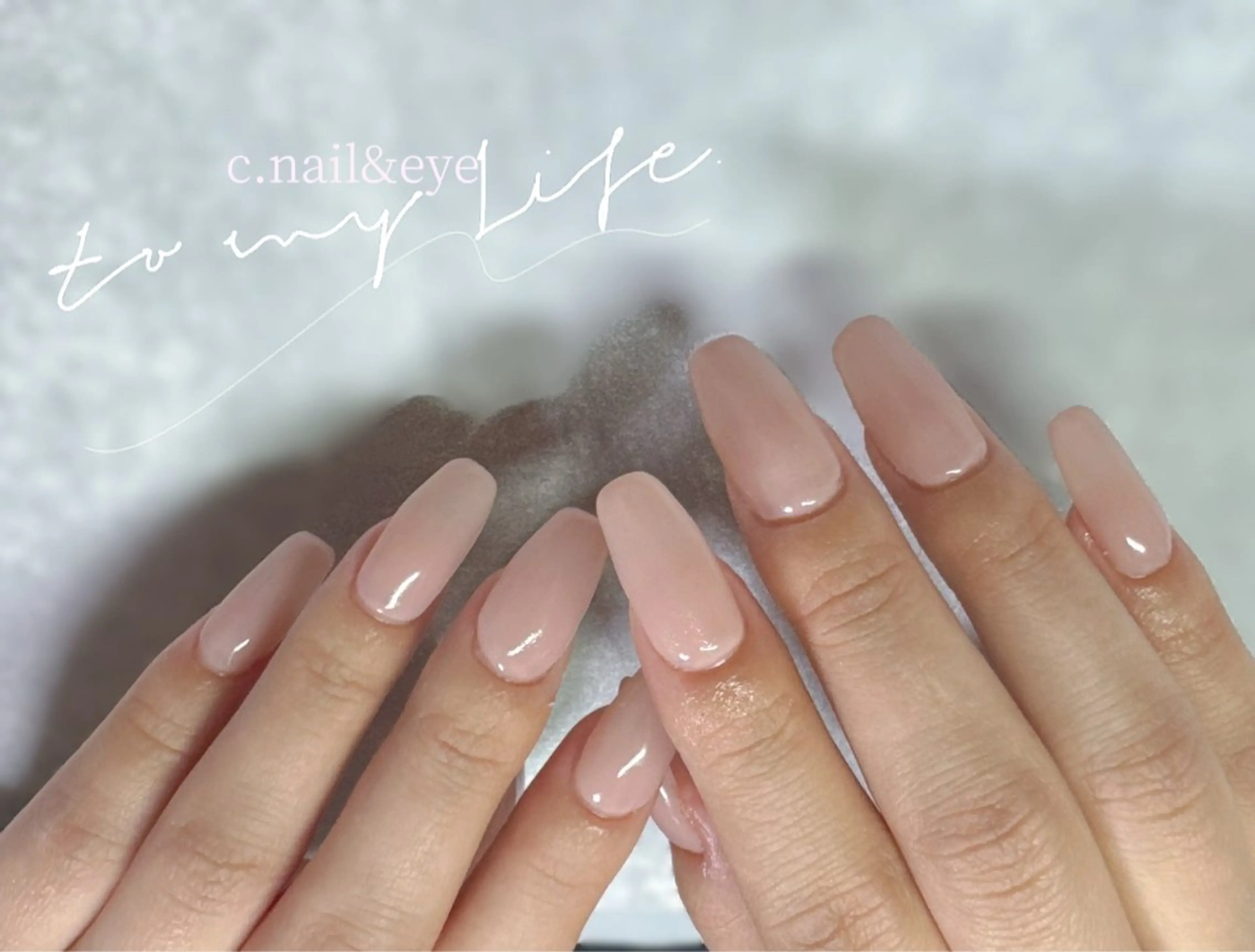 ネイル 長さ出し スカルプネイル ハンドネイル C.Nail &EYE筑紫駅のネイルデザイン