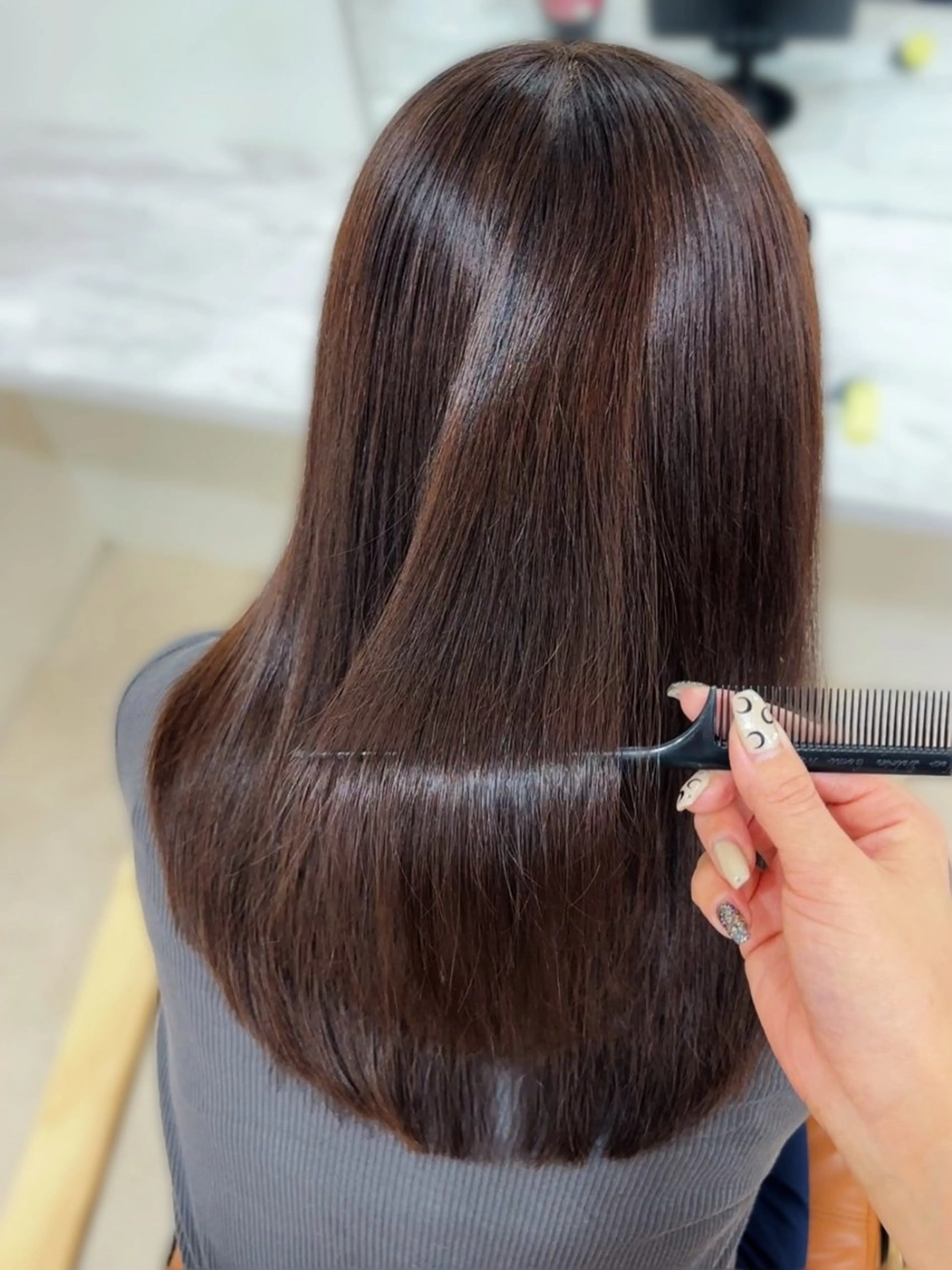 セミロング カット ヘアカラー Angelica manaのヘアスタイル