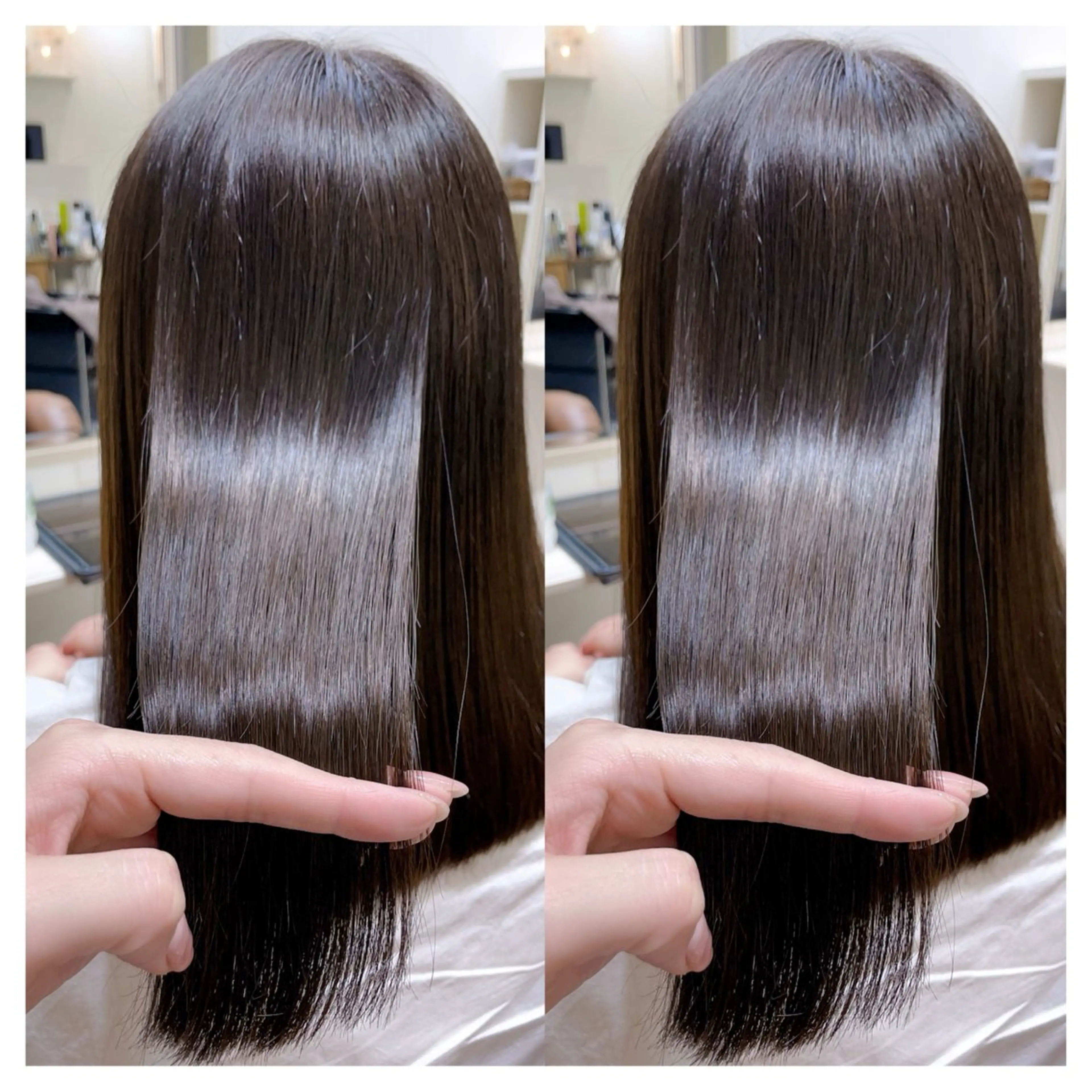 ミディアム カラー カット ヘアカラー トリートメント 村山 茉衣のヘアスタイル