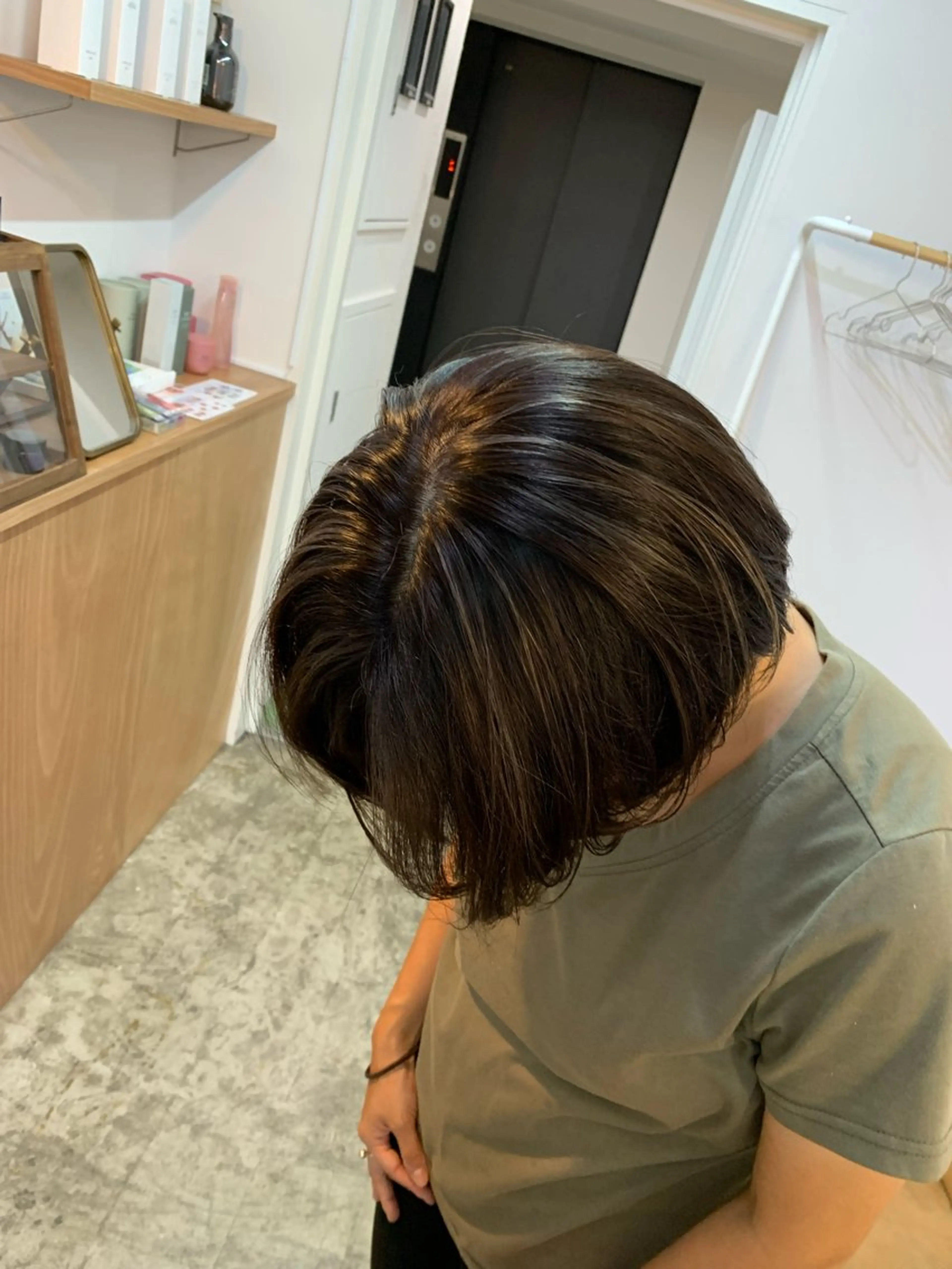 ショート カラー ハイライトカラー ハイライト ヘアカラー トリートメント ナナ/大阪心斎橋/ ボブカット/デザインのヘアスタイル