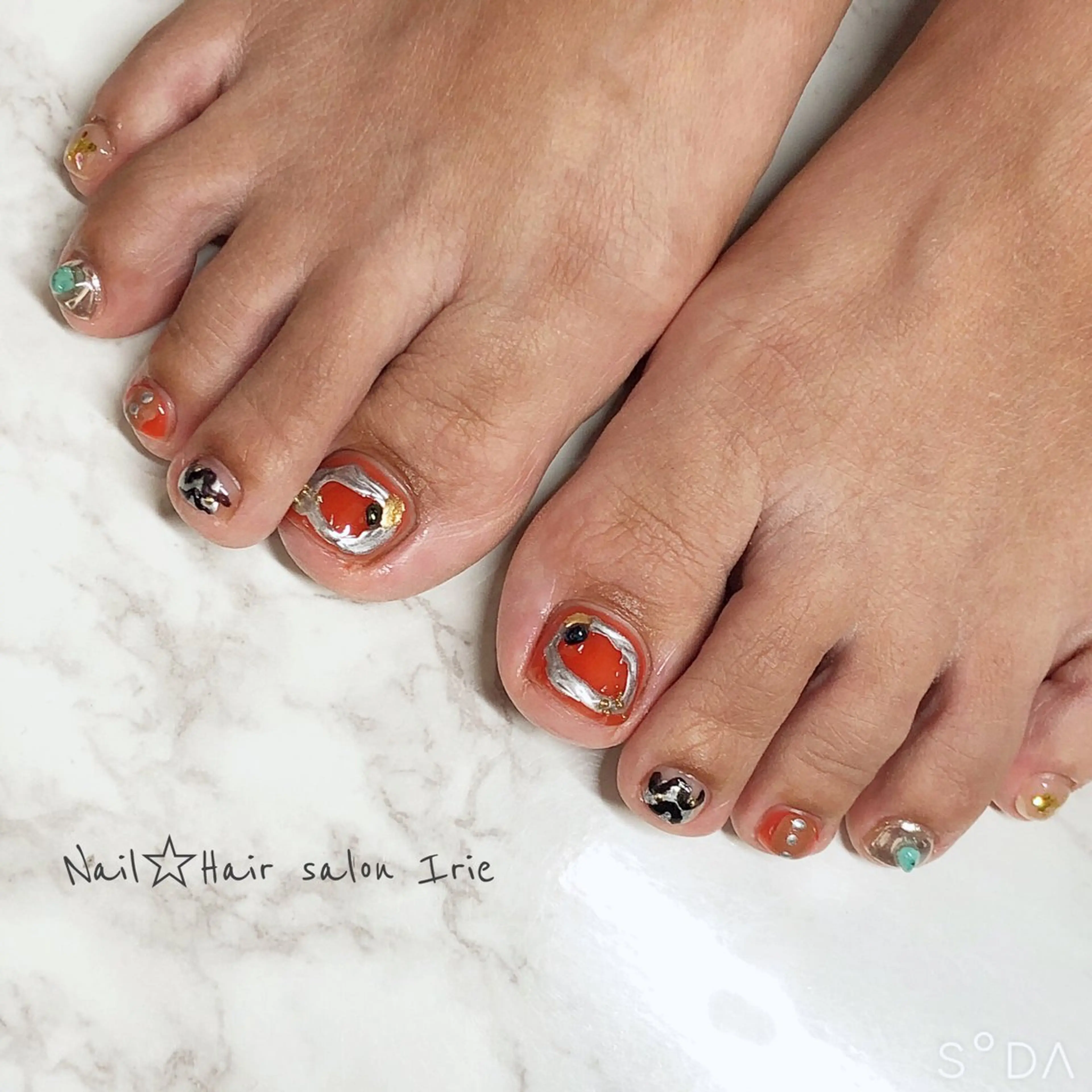 ネイル フットネイル Hair salon Irie所属・與儀 知佳のネイルデザイン