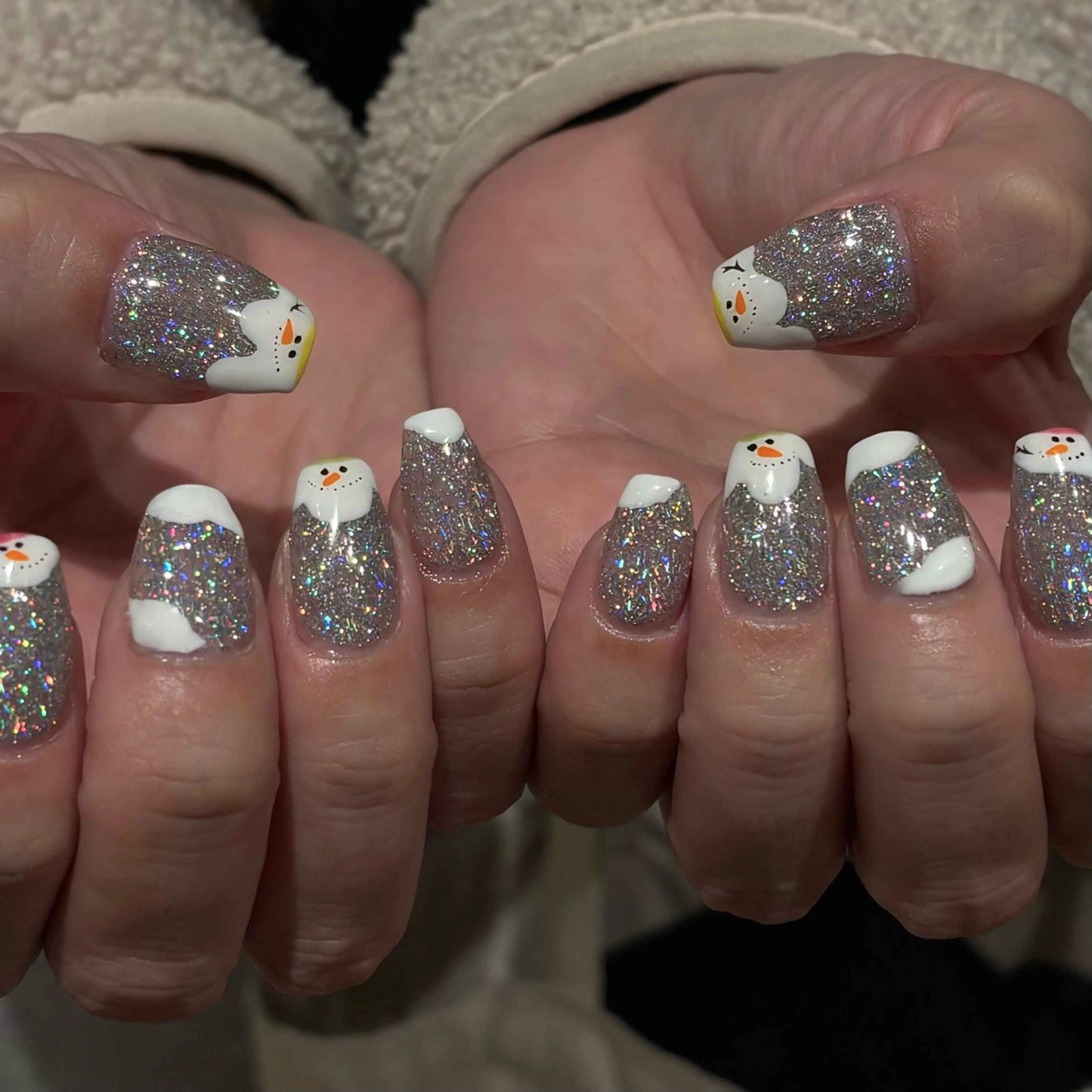 ネイル フラッシュネイル キラキラネイル 冬ネイル クリスマス Bianca名駅店 安田のネイルデザイン