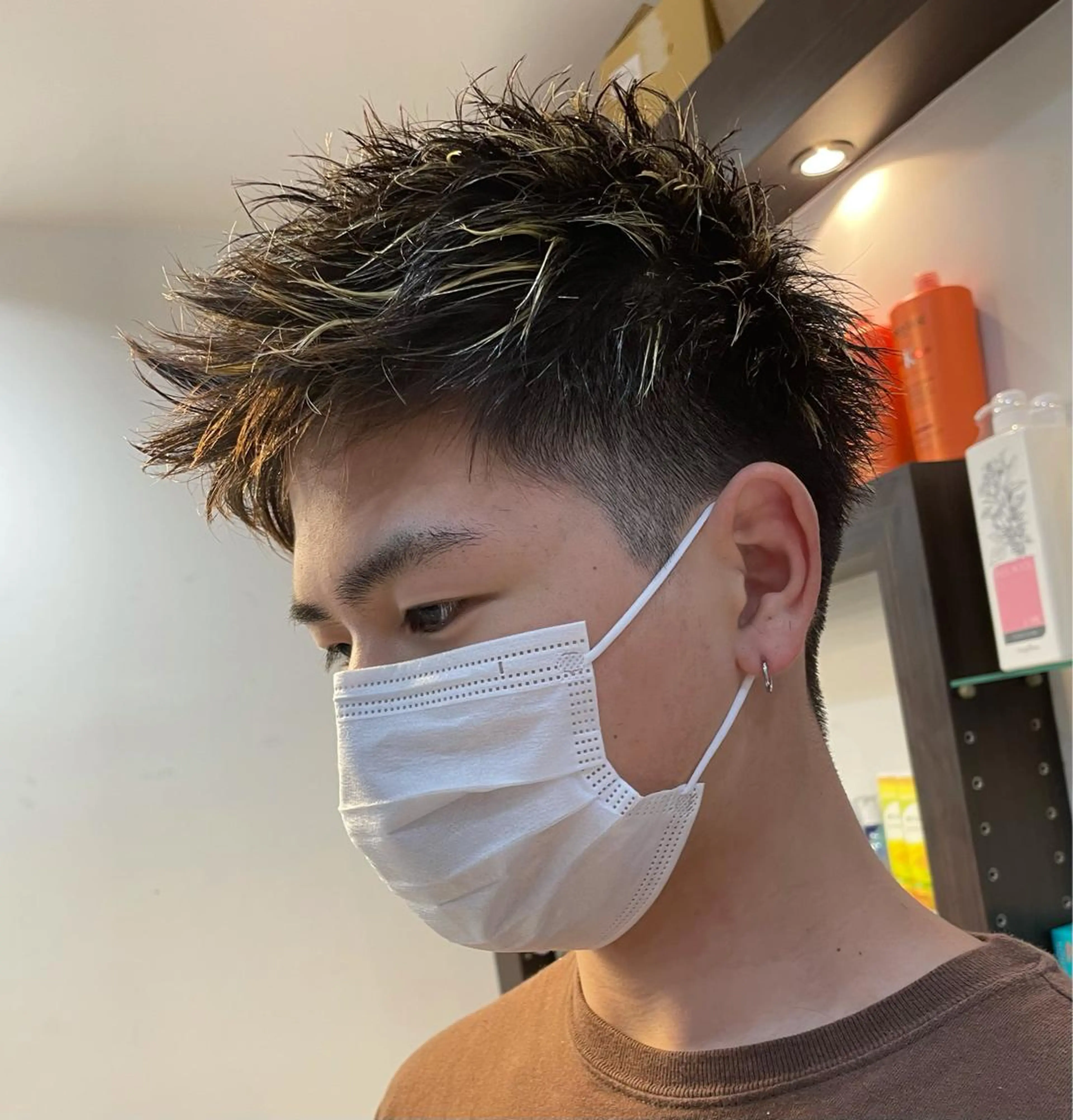 カラー メンズ メンズメッシュ モヒカン メッシュ メンズ指名no'1 佐藤　亘のヘアスタイル