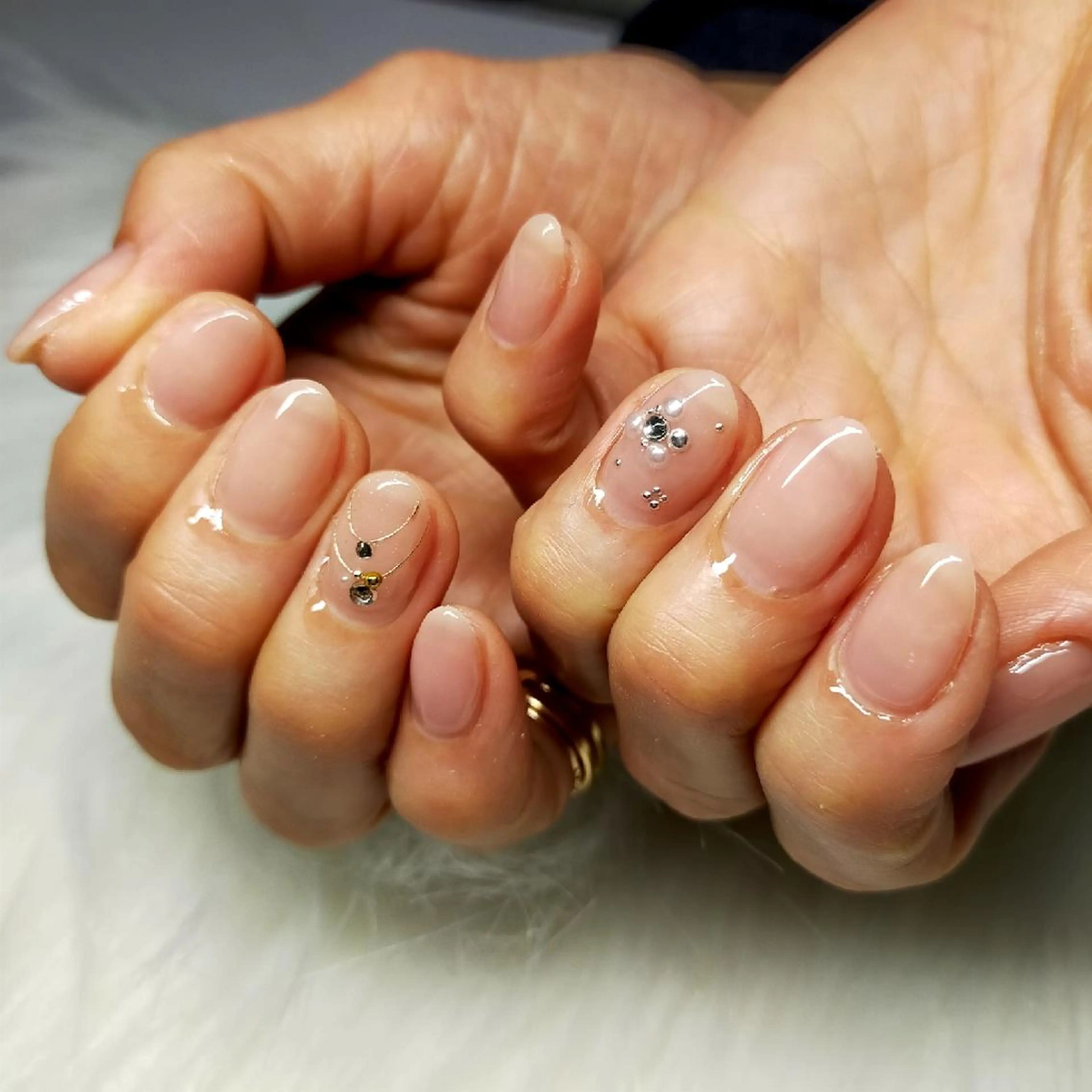 ネイル アートネイル ストーンネイル ハンドネイル Beaute Pure_Mのネイルデザイン