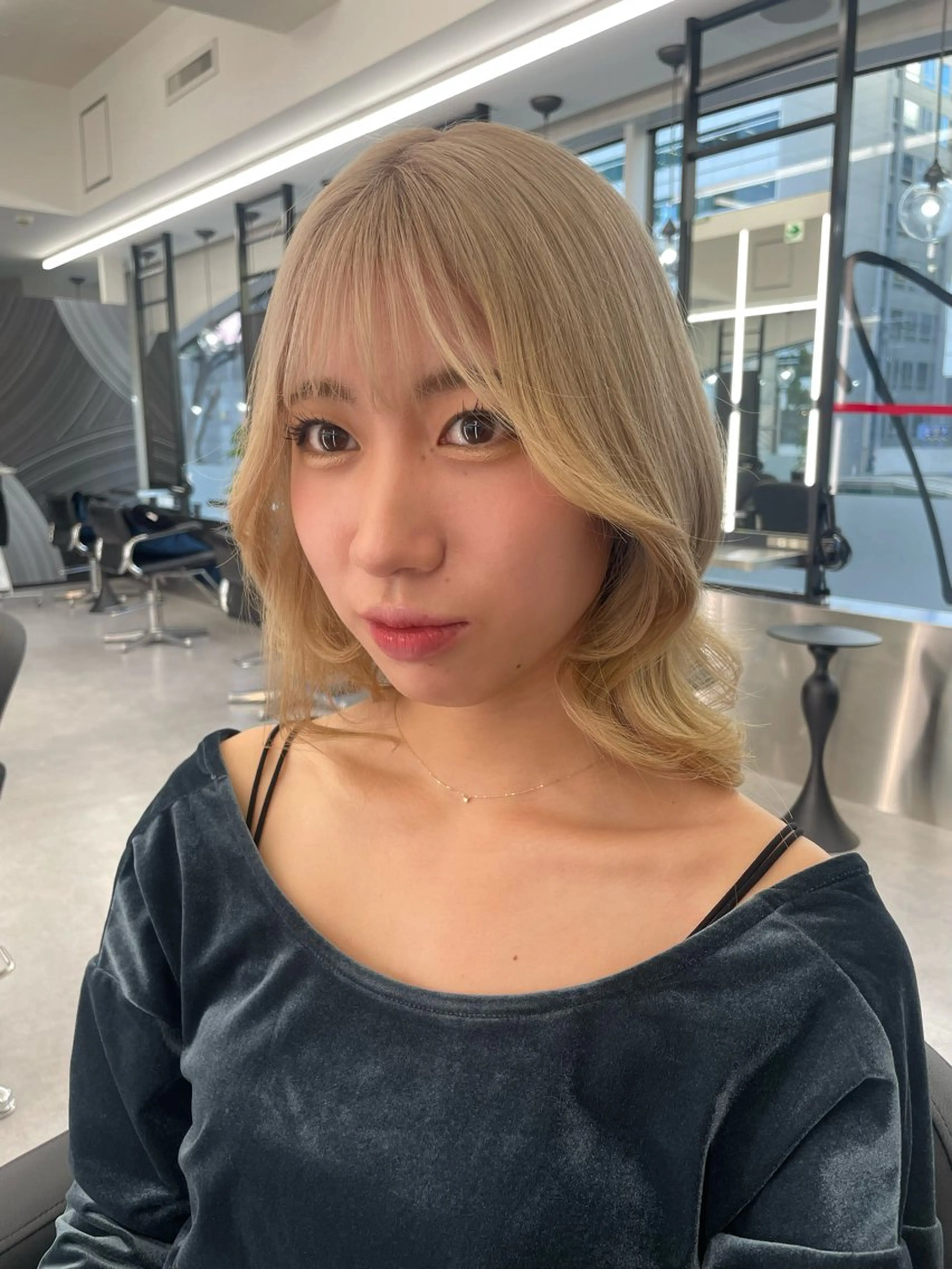 ロング ヘアカラー トリートメント 堀江/透明感 ベージュ/白川幸太のヘアスタイル