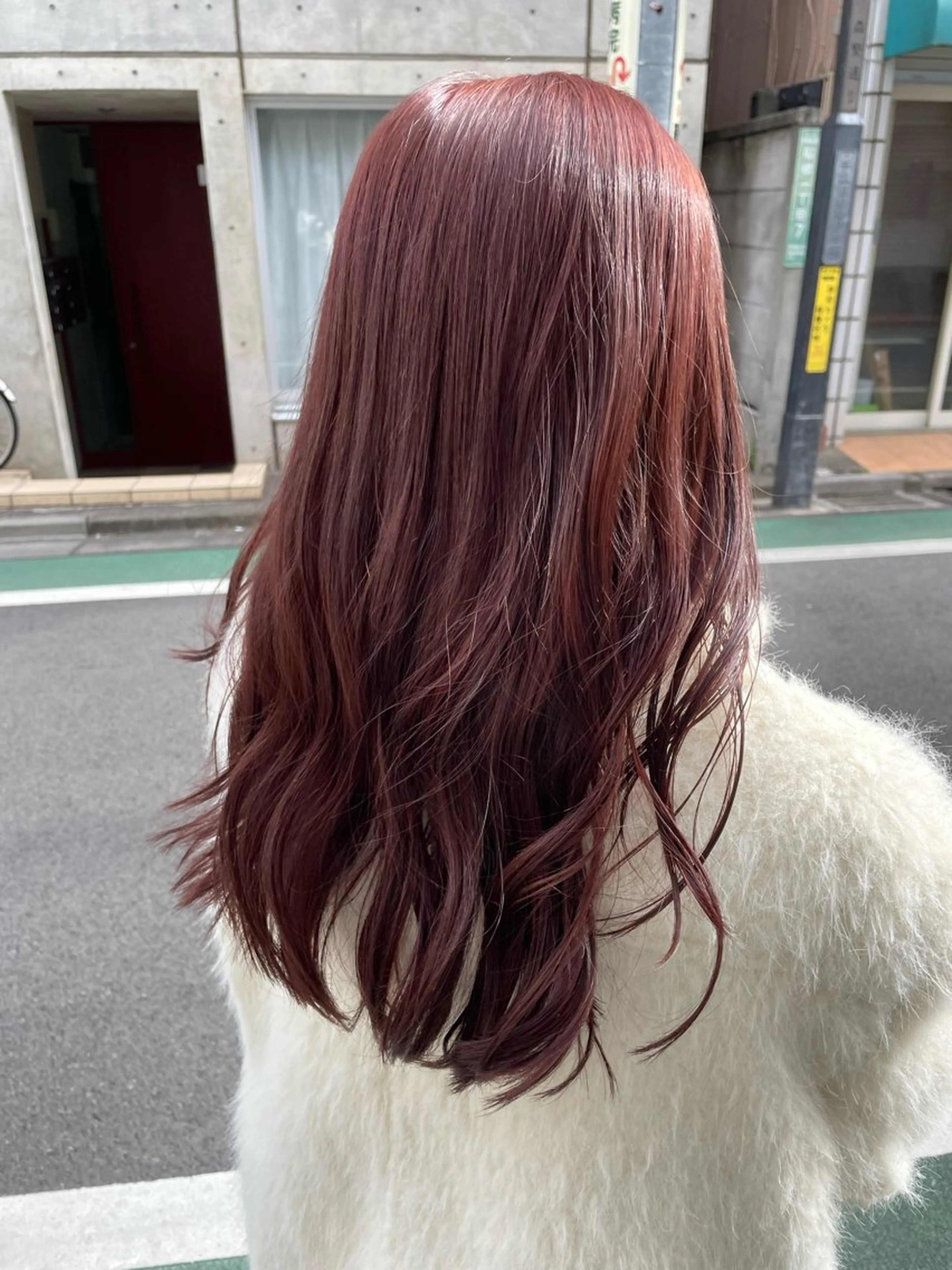 ロング カラー ピンクカラー ユウナ🎀暖色/オリ ーブカラー/レイヤーのヘアスタイル