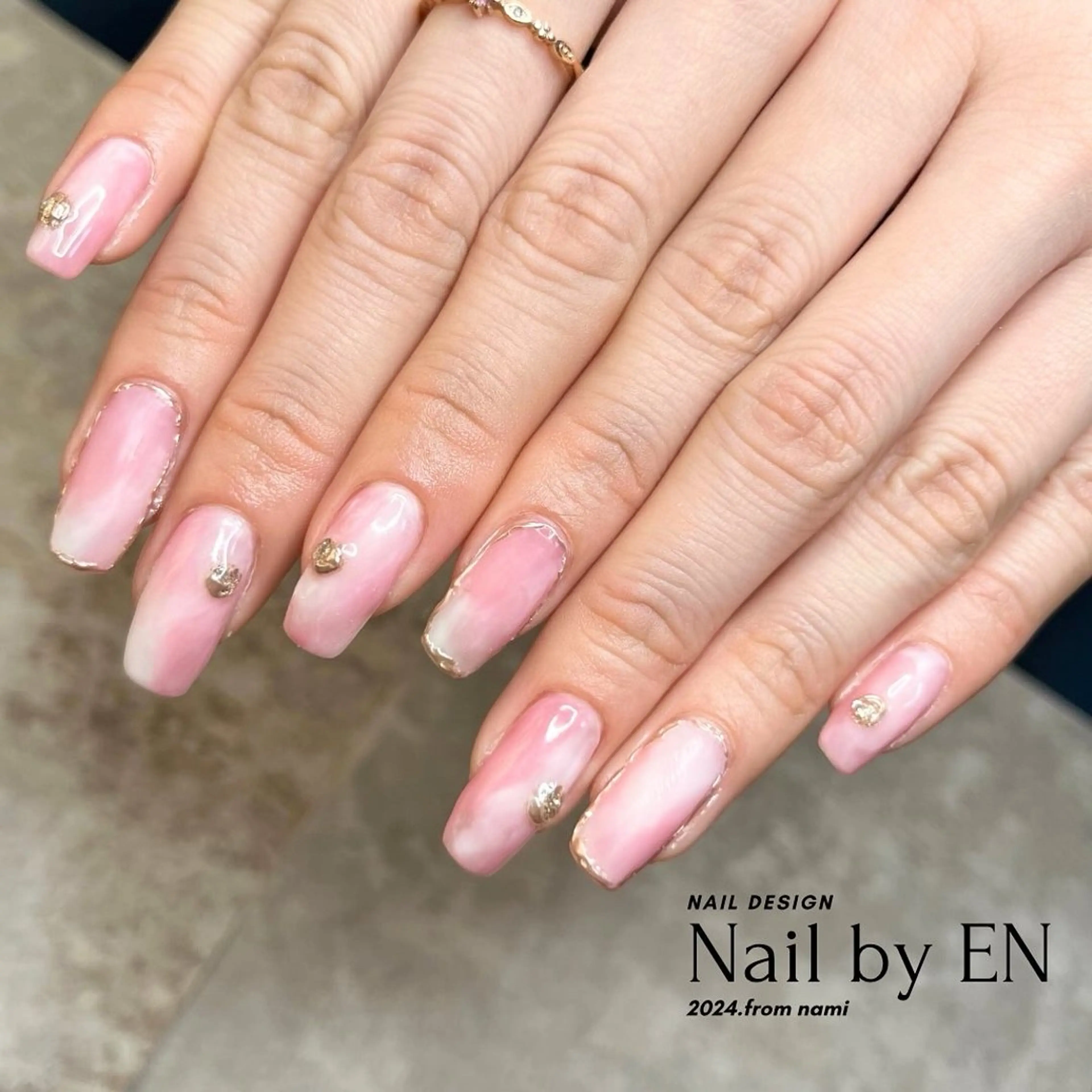 ネイル 桜ネイル Nail&Wax by ENのネイルデザイン