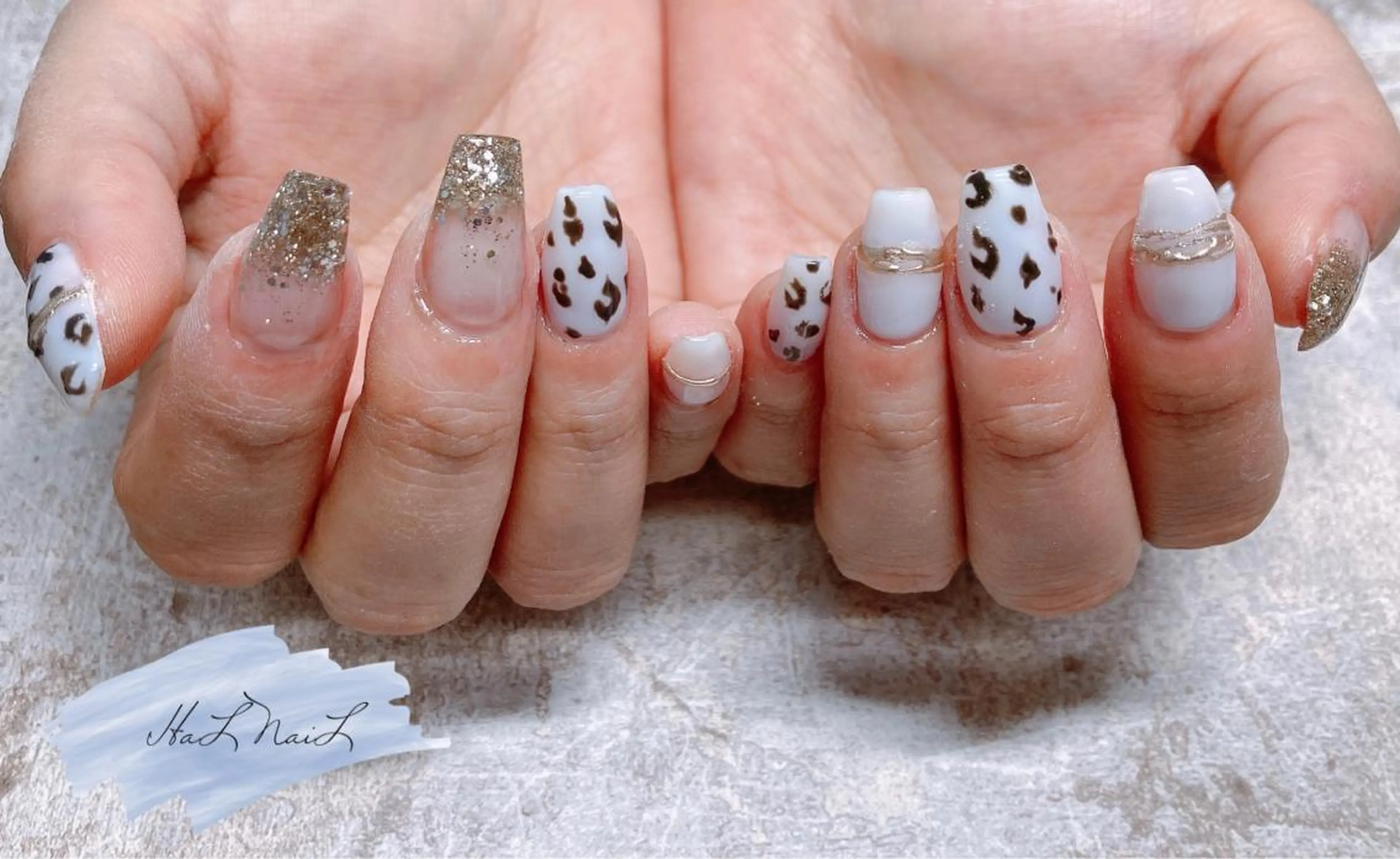 ネイル クリアネイル 長さ出し ハンドネイル HaL NaiLのネイルデザイン