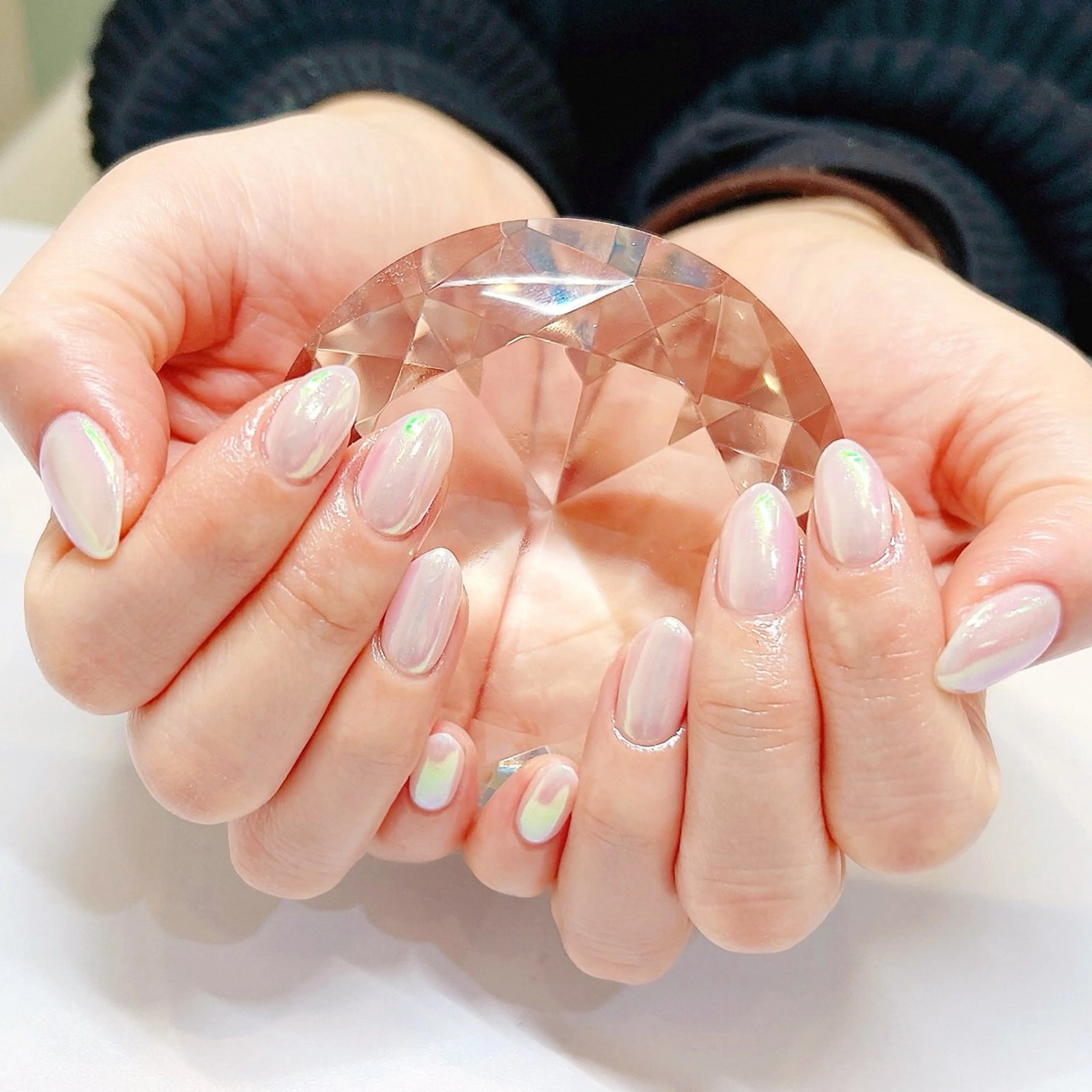 ネイル オーロラネイル オフィスネイル シンプルネイル ハンドネイル private salon Reiのネイルデザイン