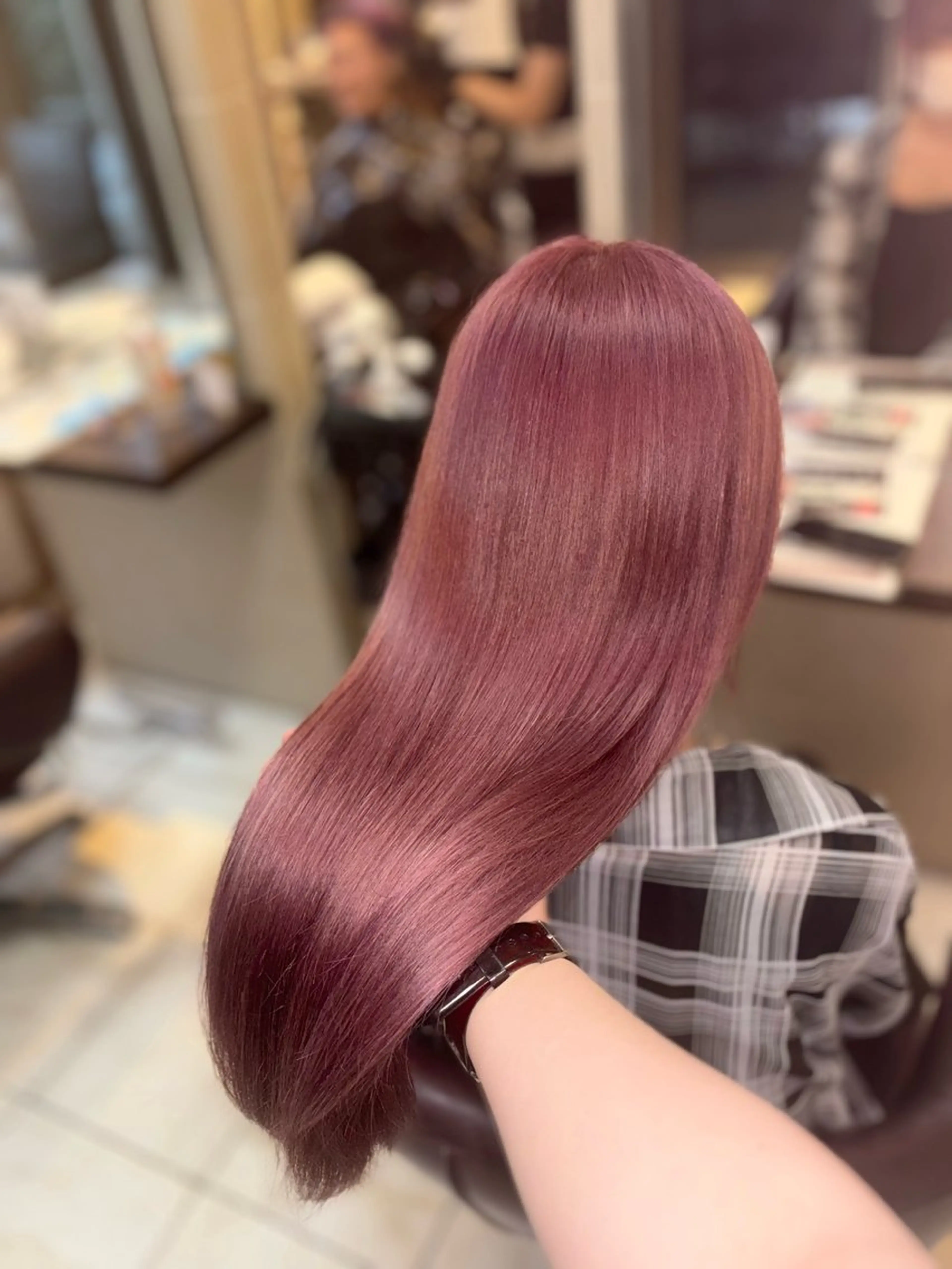 ロング ヘアカラー トリートメント 🎀透明感カラー 🐈ナズナのヘアスタイル