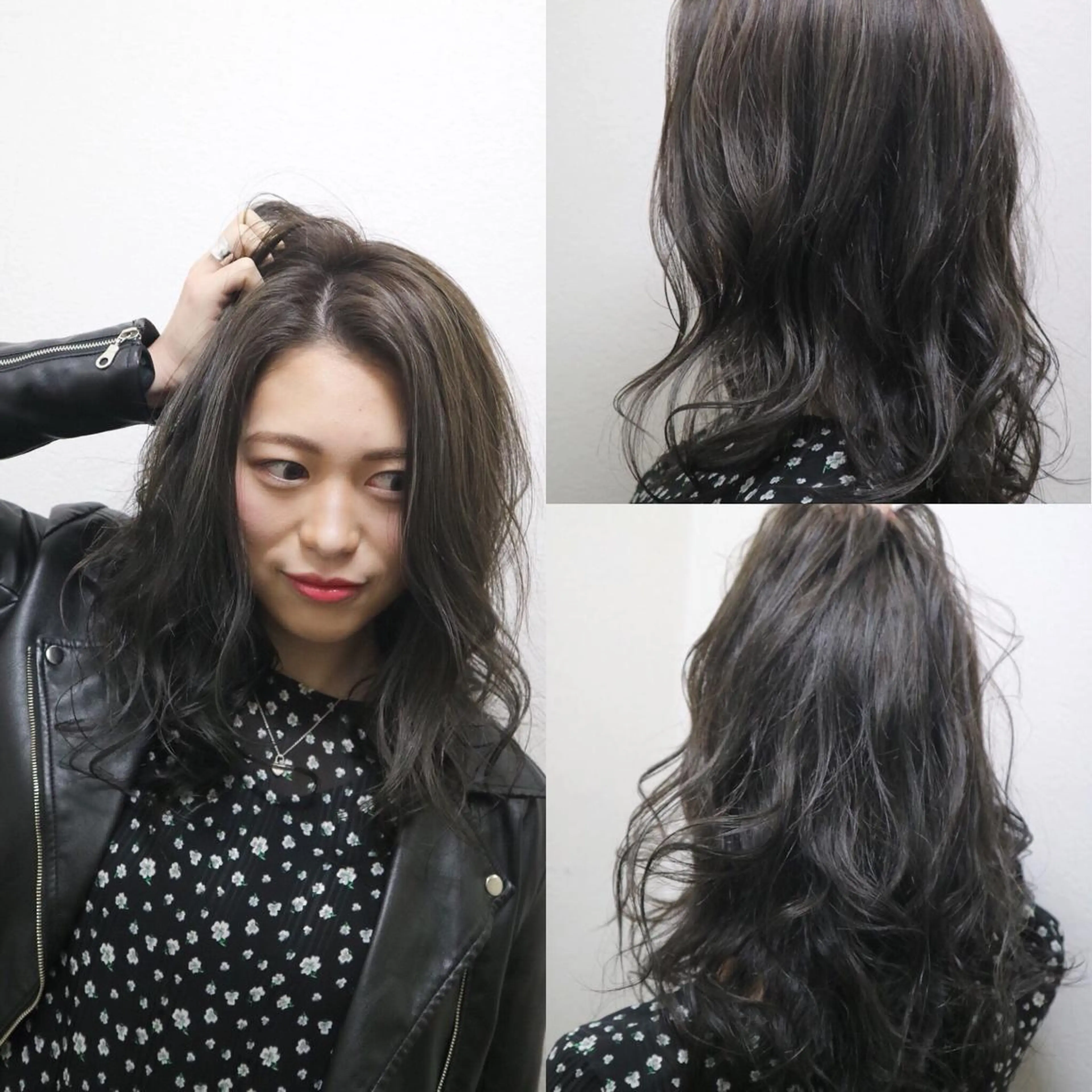 ミディアム カラー 透明感カラー ハイライトカラー ハイライト JIL BLAN 京都のヘアスタイル