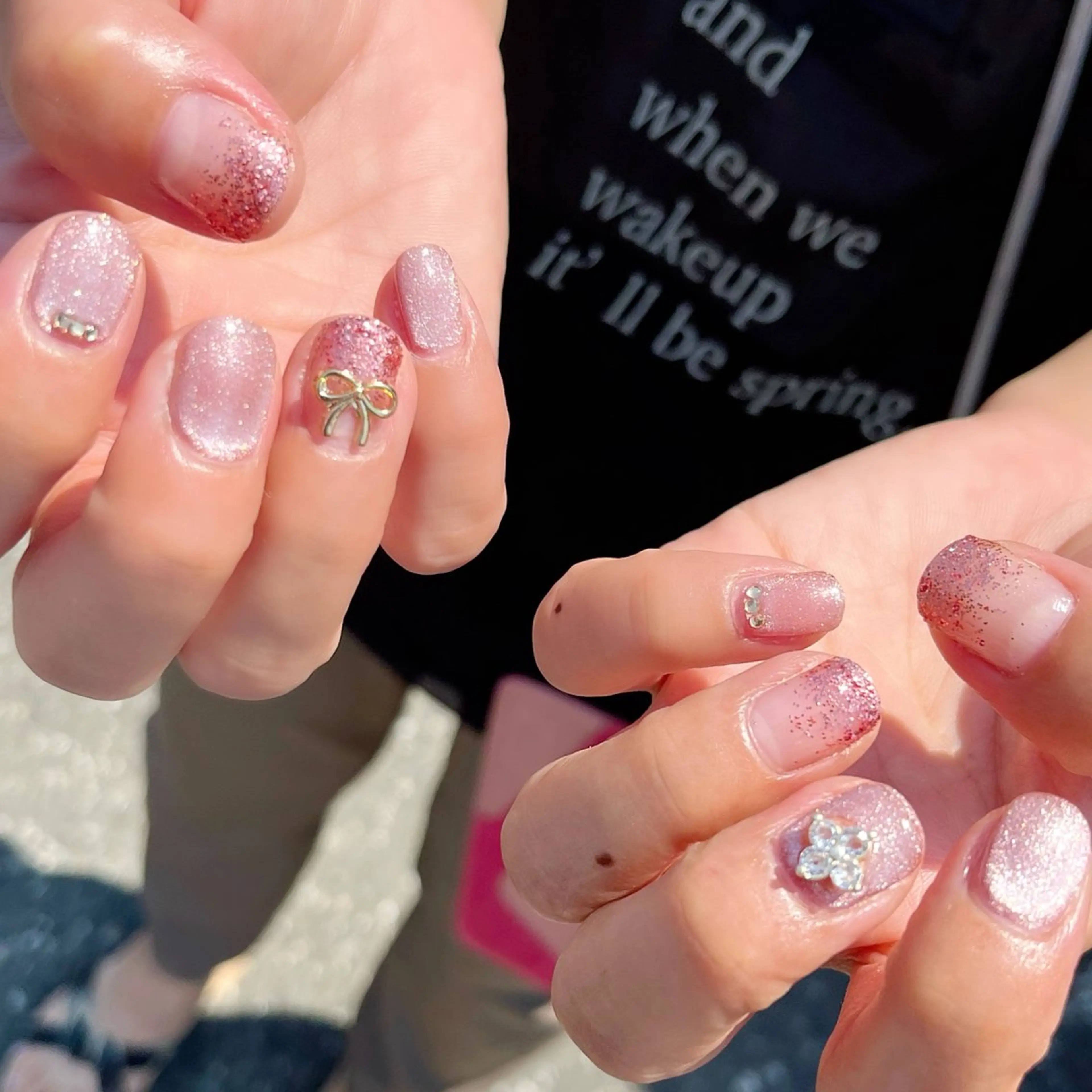ネイル ラメ(グリッター) ラメグラデーション マグネットネイル ハンドネイル s&s所属・mina♥ネイル& ボディージュエリー⟡のネイルデザイン