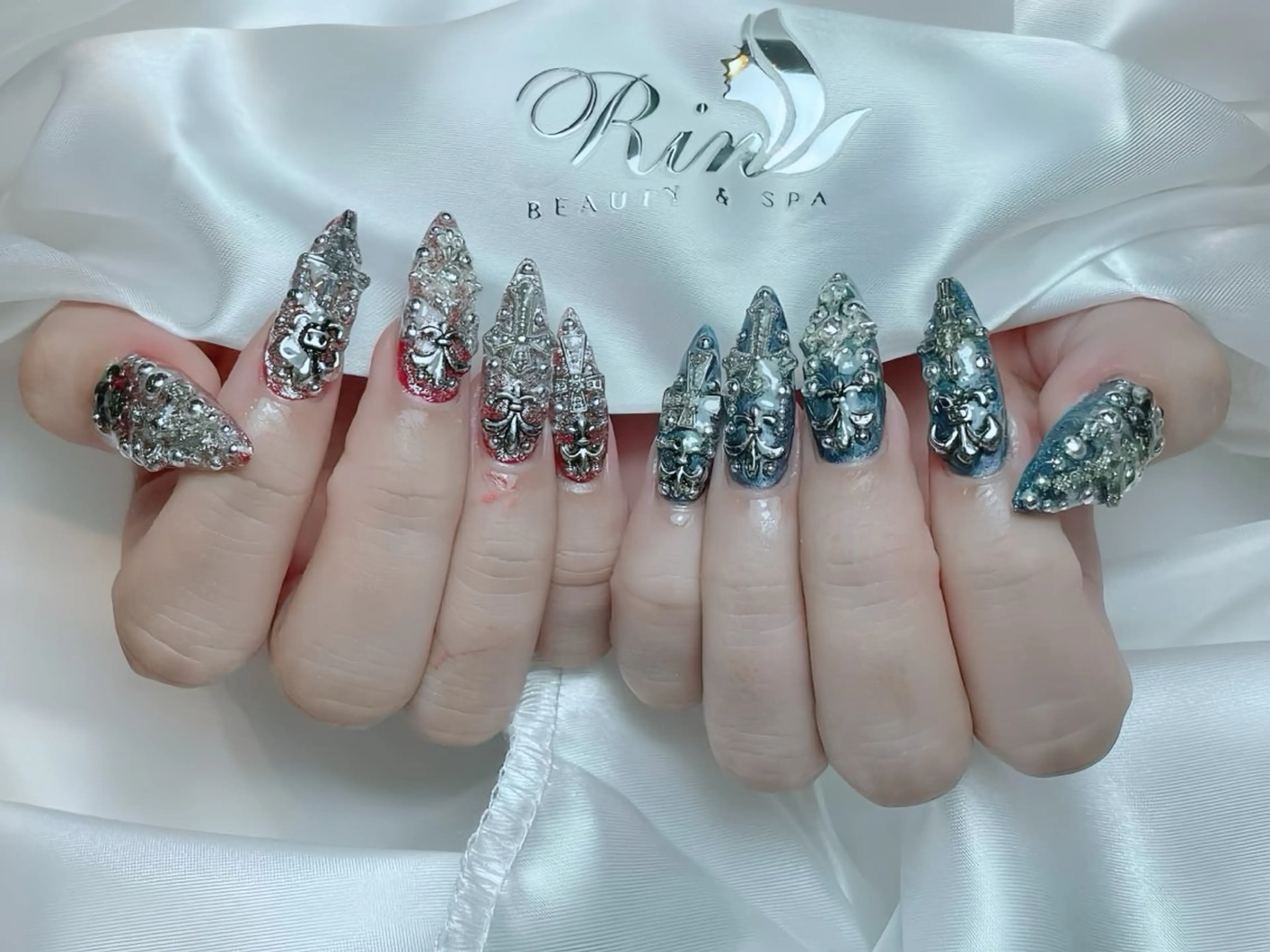 ネイル アートネイル ロングネイル スカルプネイル ネイルチップ ハンドネイル Rin Nail 新大久保店のネイルデザイン