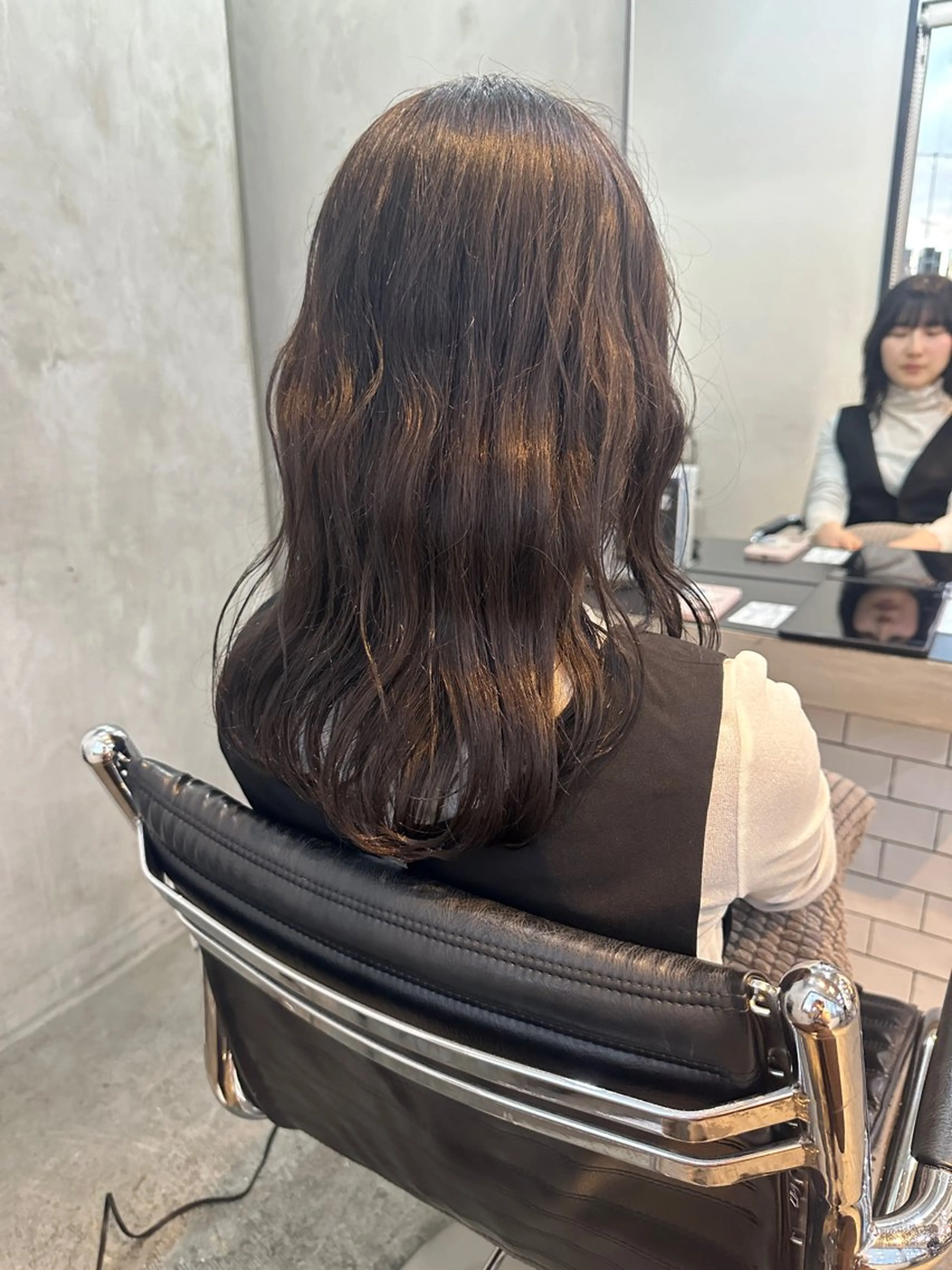 ミディアム カラー ヘアアレンジ アッシュ アッシュグレー アッシュグレージュ グレージュ カット ヘアカラー トリートメント ヘアセット stylist/蛯谷 珠里のヘアスタイル