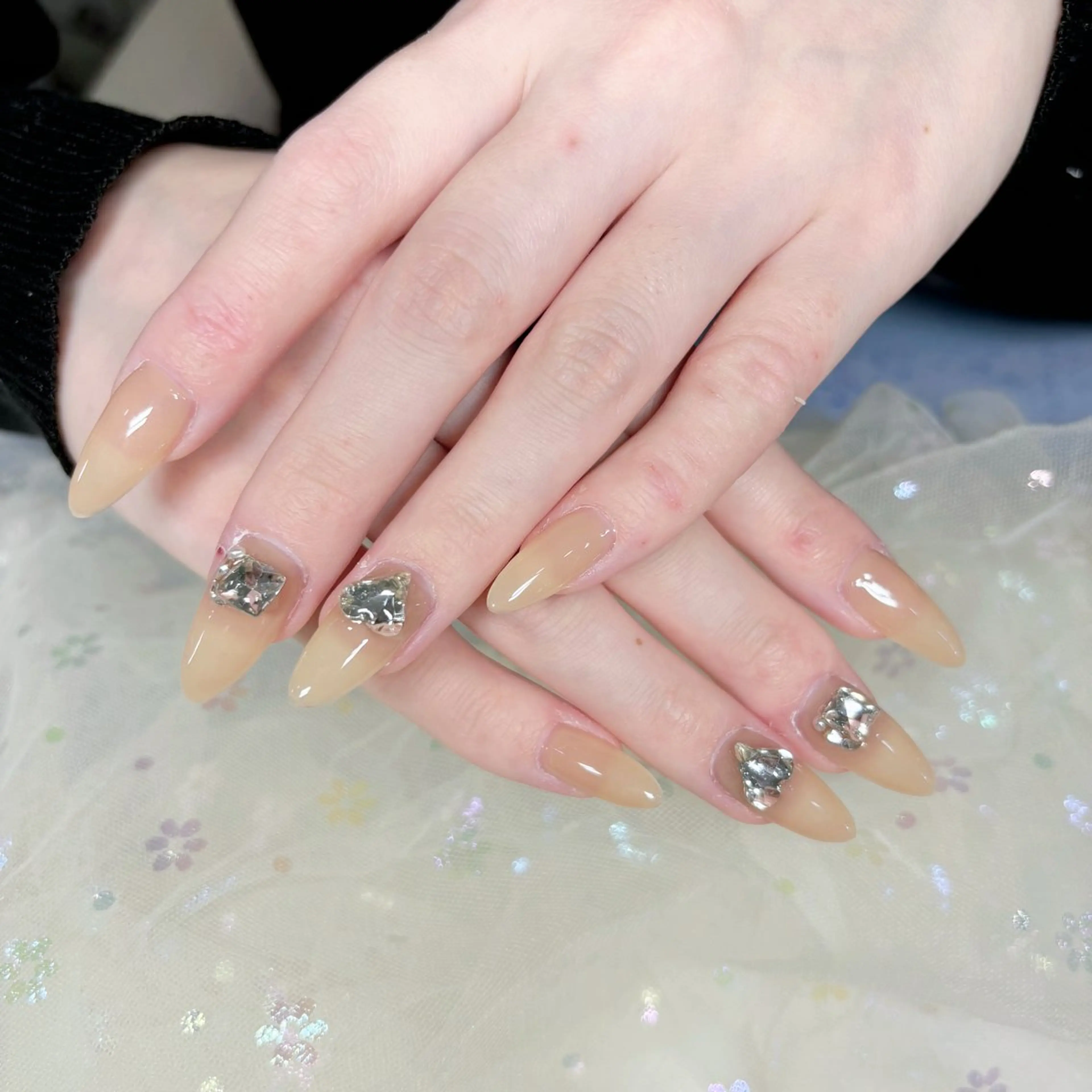 ネイル ハンドネイル H3 Nail Tsuki🦋💙のネイルデザイン