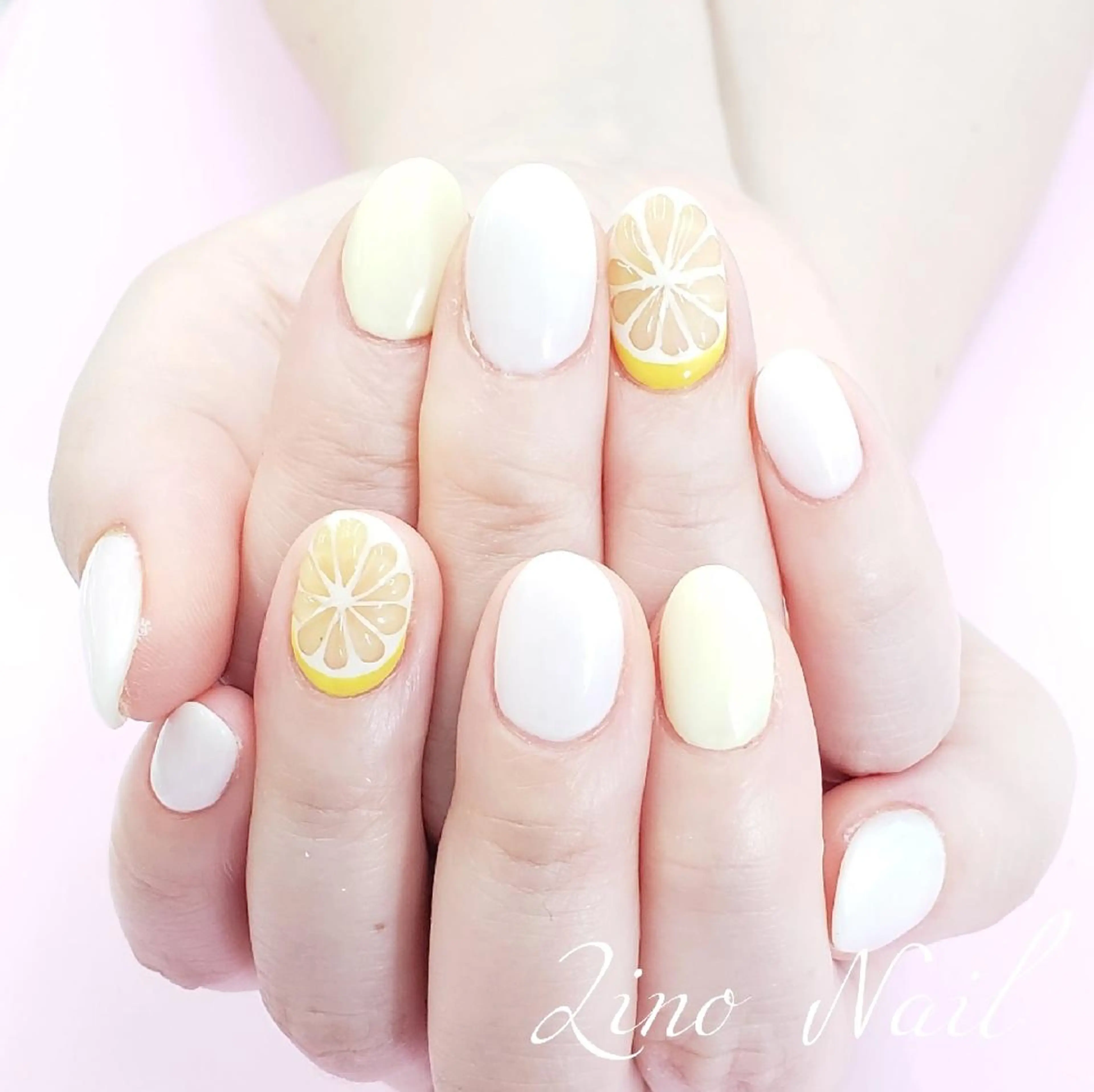 ネイル ジェルネイル ワンカラーネイル パラジェル 夏ネイル Lino Nailのネイルデザイン