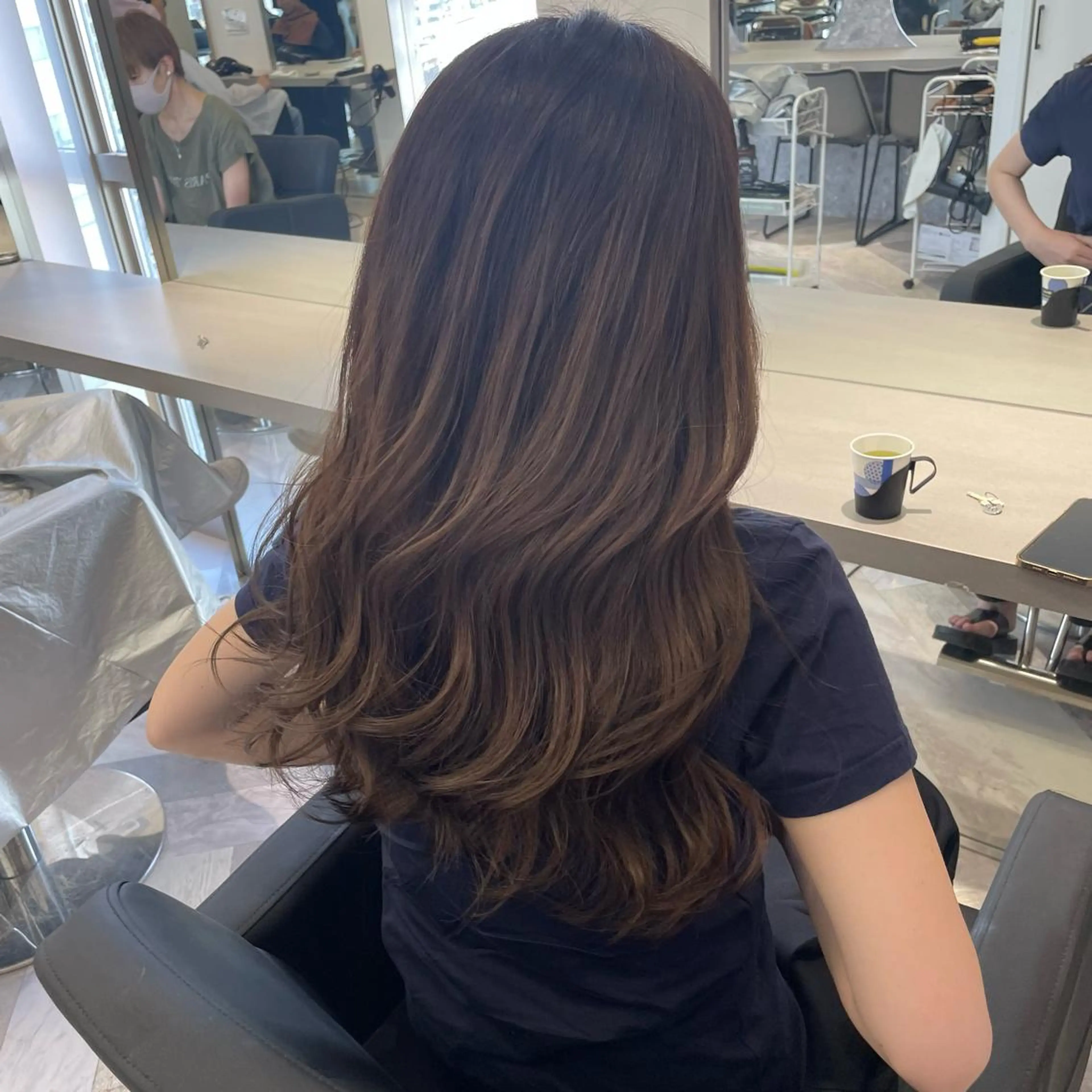 セミロング カラー ヘアアレンジ カット ヘアカラー トリートメント 🎗秋山勇 /三宮指名No.1のヘアスタイル