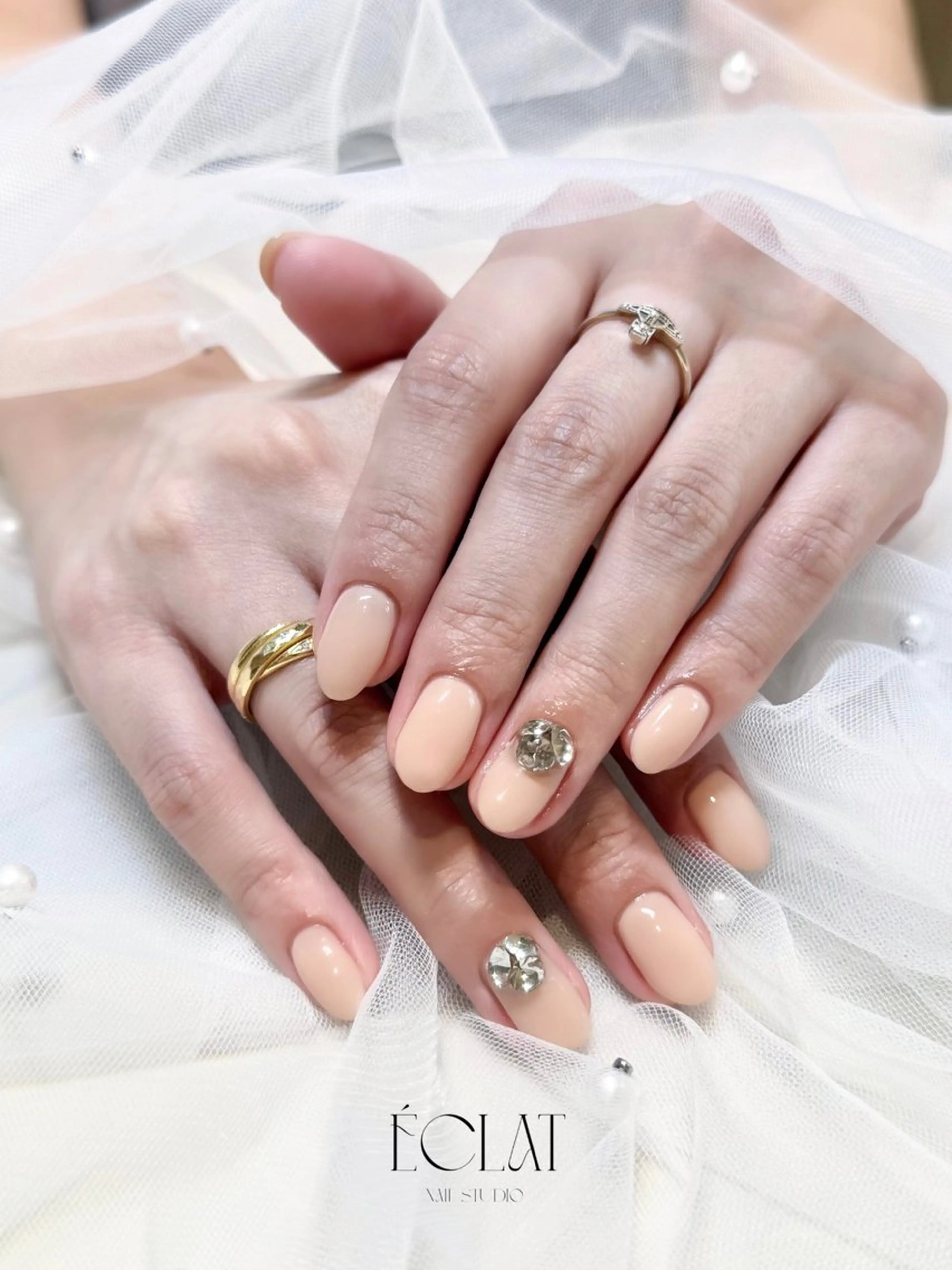 ネイル ワンカラーネイル ハンドネイル éclat nail studio（She nail studio内）所属・韓国ワンホン éclat🩵飯山のネイルデザイン