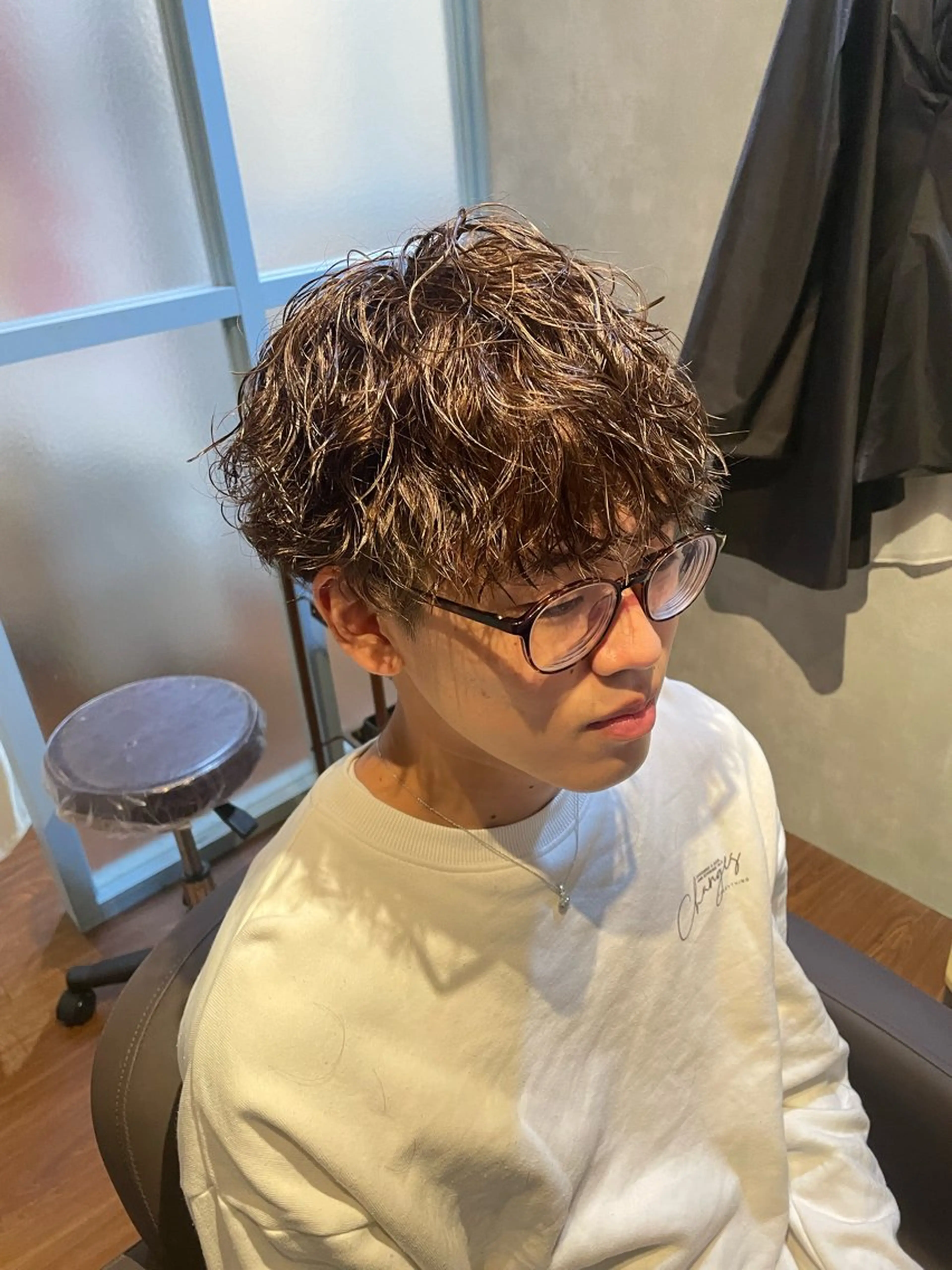パーマ メンズ カット パーマ ヘアセット フリーランスシェアサロンルレイル所属・心斎橋/メンズ /ルレイル/地形真希のヘアスタイル